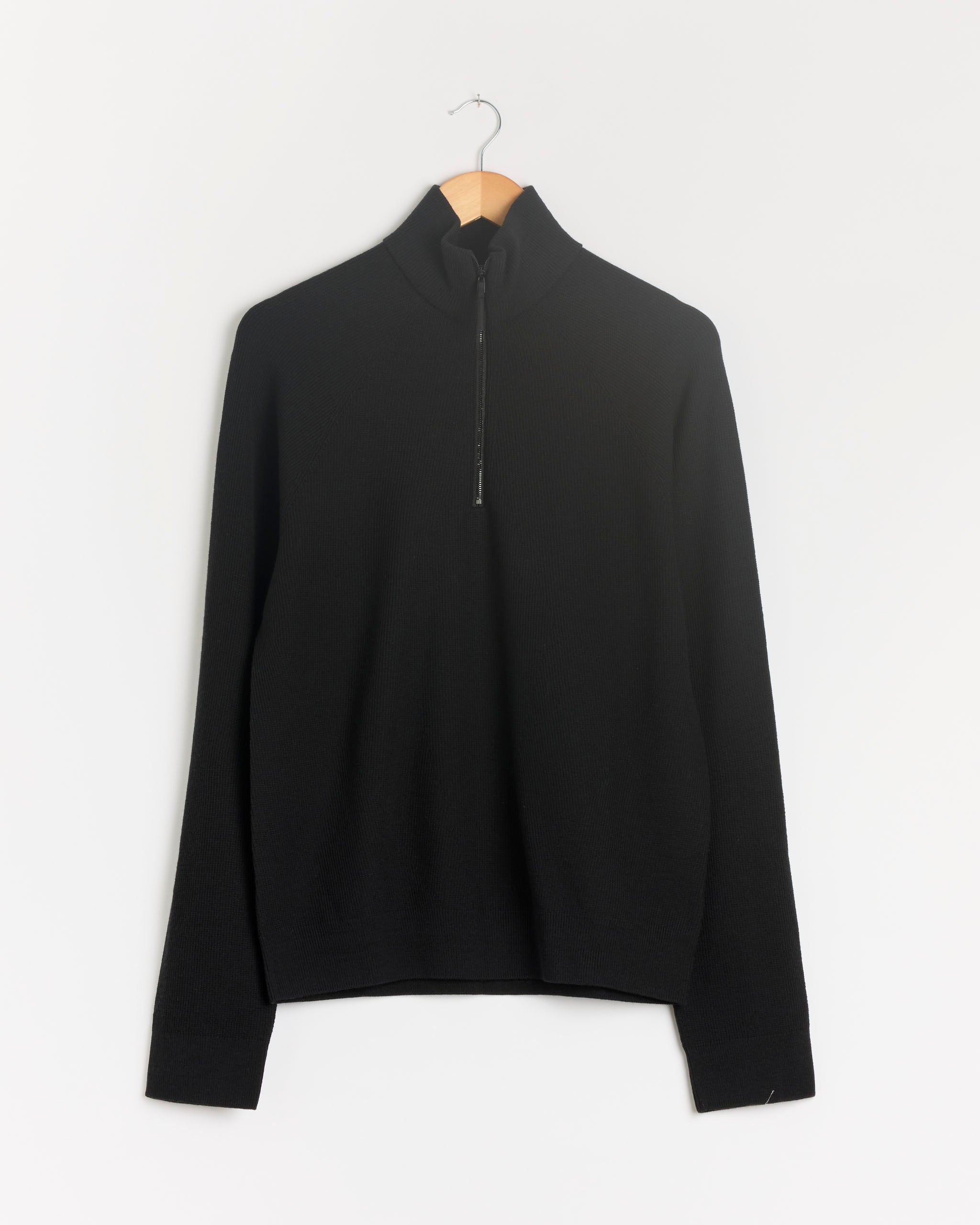 Veilance Conic Wool Half Zip Sweater, Black - Black / M (289466)