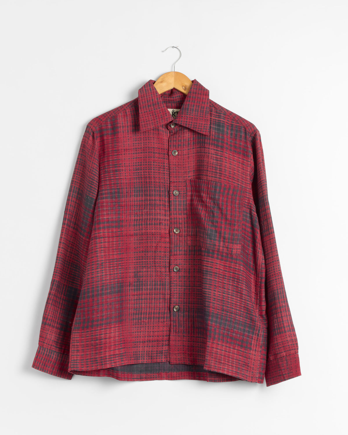 Kartik Research Hand Block Printed Shirt - Purple/Black / S (289526)