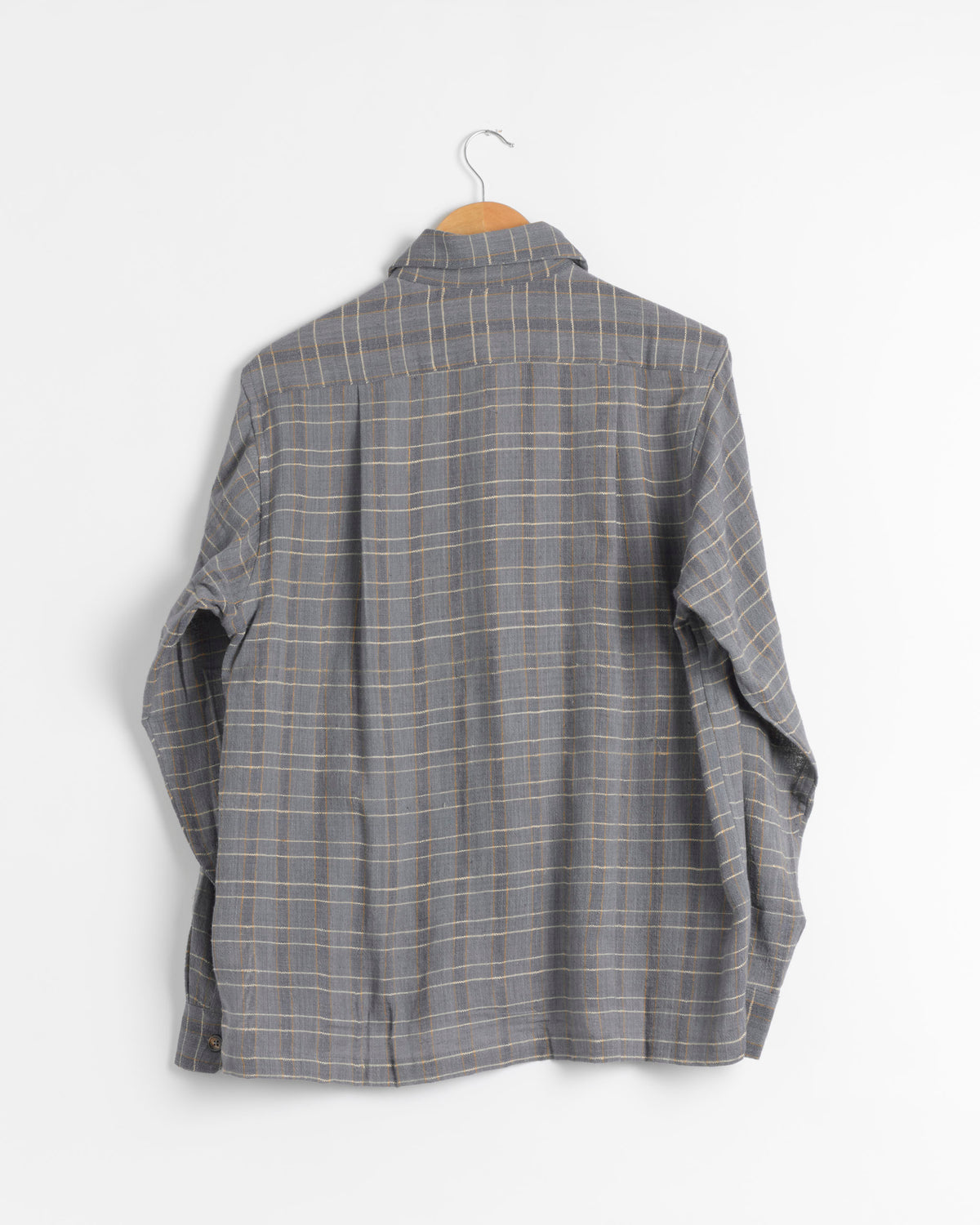 Kartik Research Check Shirt - Indigo/Gold / S (289534)