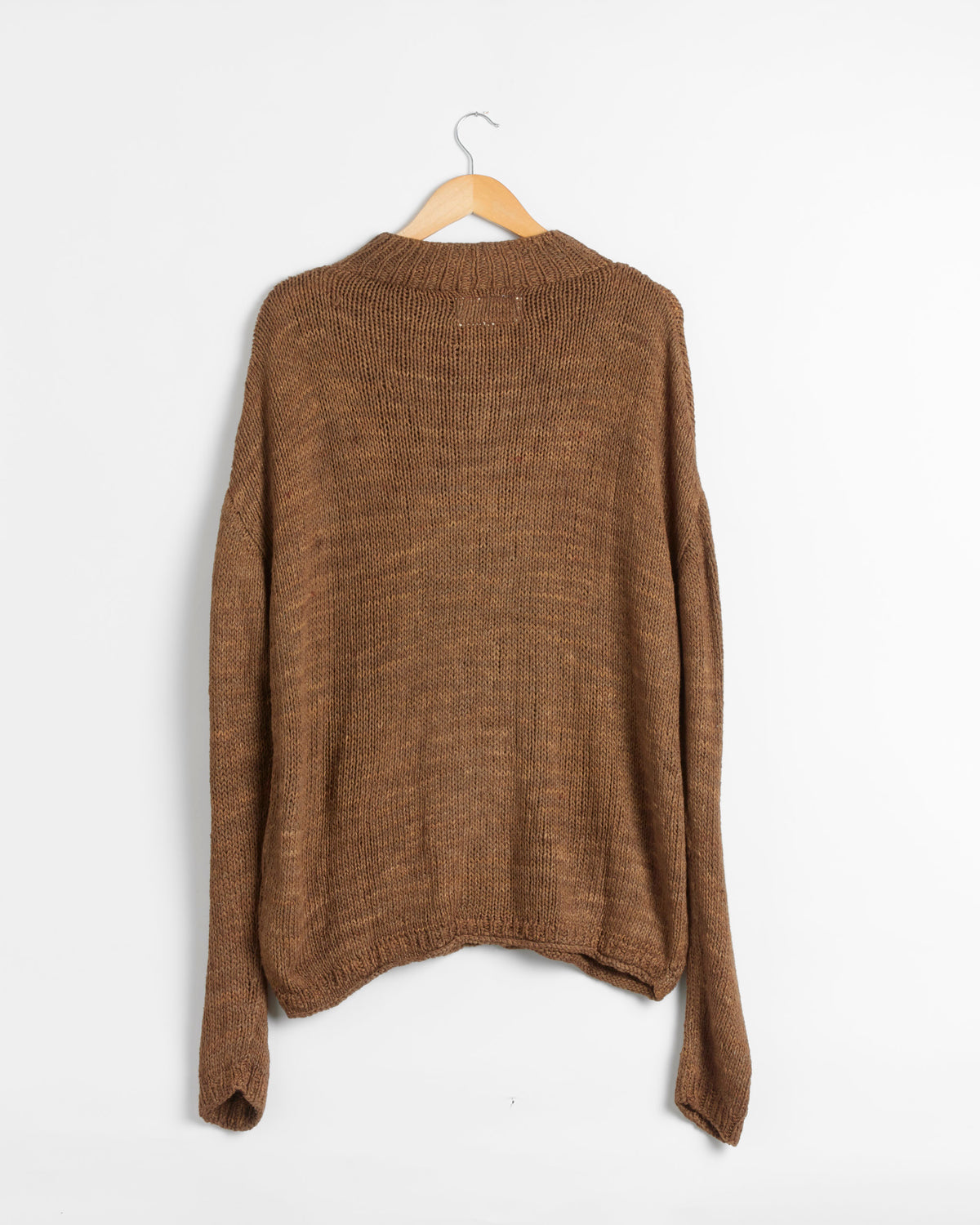 Kartik Research Eri Silk Knit Polo - Brown/Yellow / S (289554)