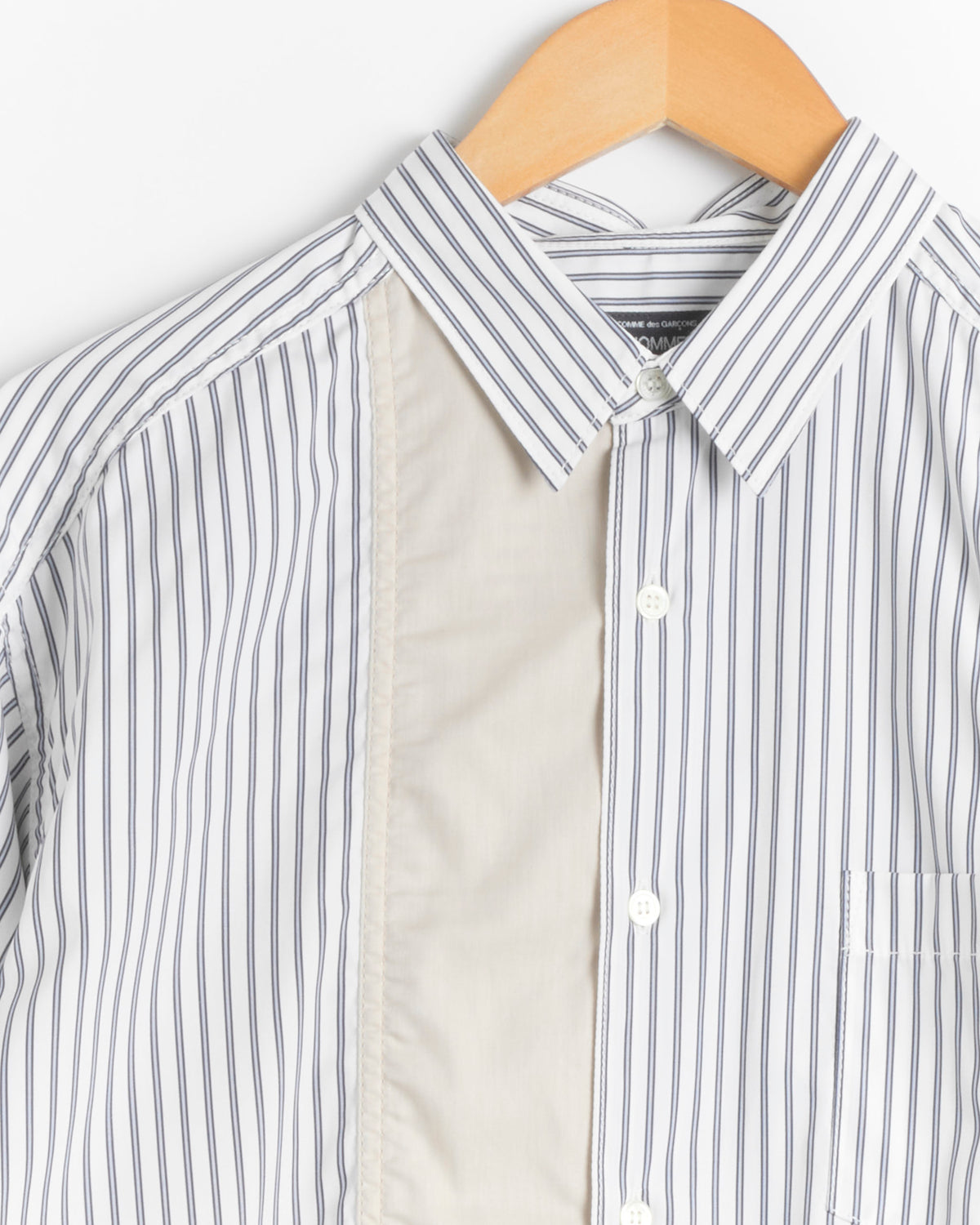 Comme Des Garçons Homme B002 Shirt - White/Navy/Mix / S (289641)