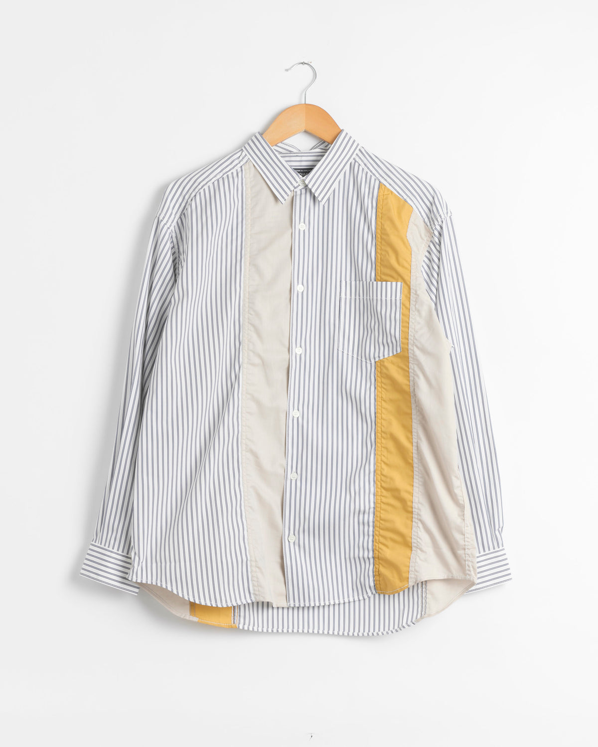 Comme Des Garçons Homme B002 Shirt - White/Navy/Mix / S (289641)