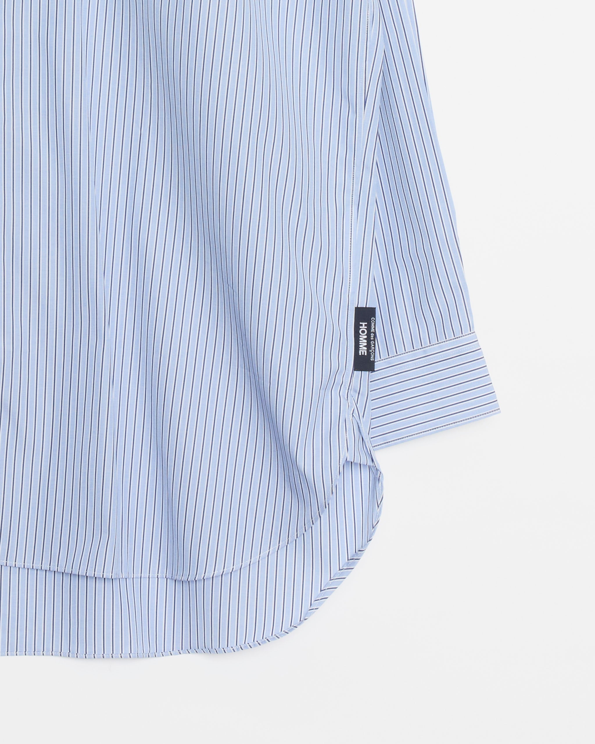 Comme Des Garçons Homme B008 Stripe Shirt - Sax/Navy/White / M (289645)