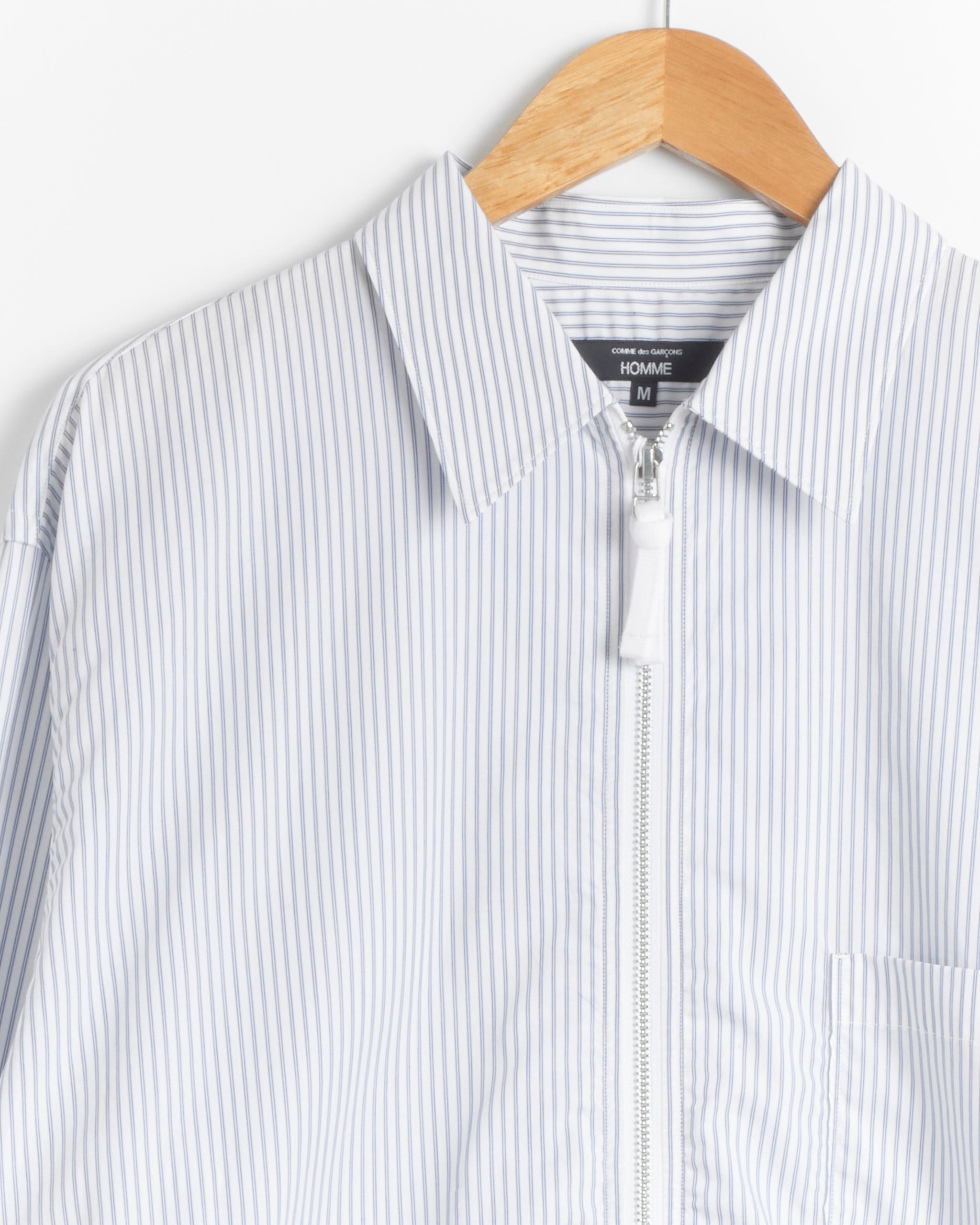 Comme Des Garçons Homme B010 Shirt - White/Navy / M (289648)