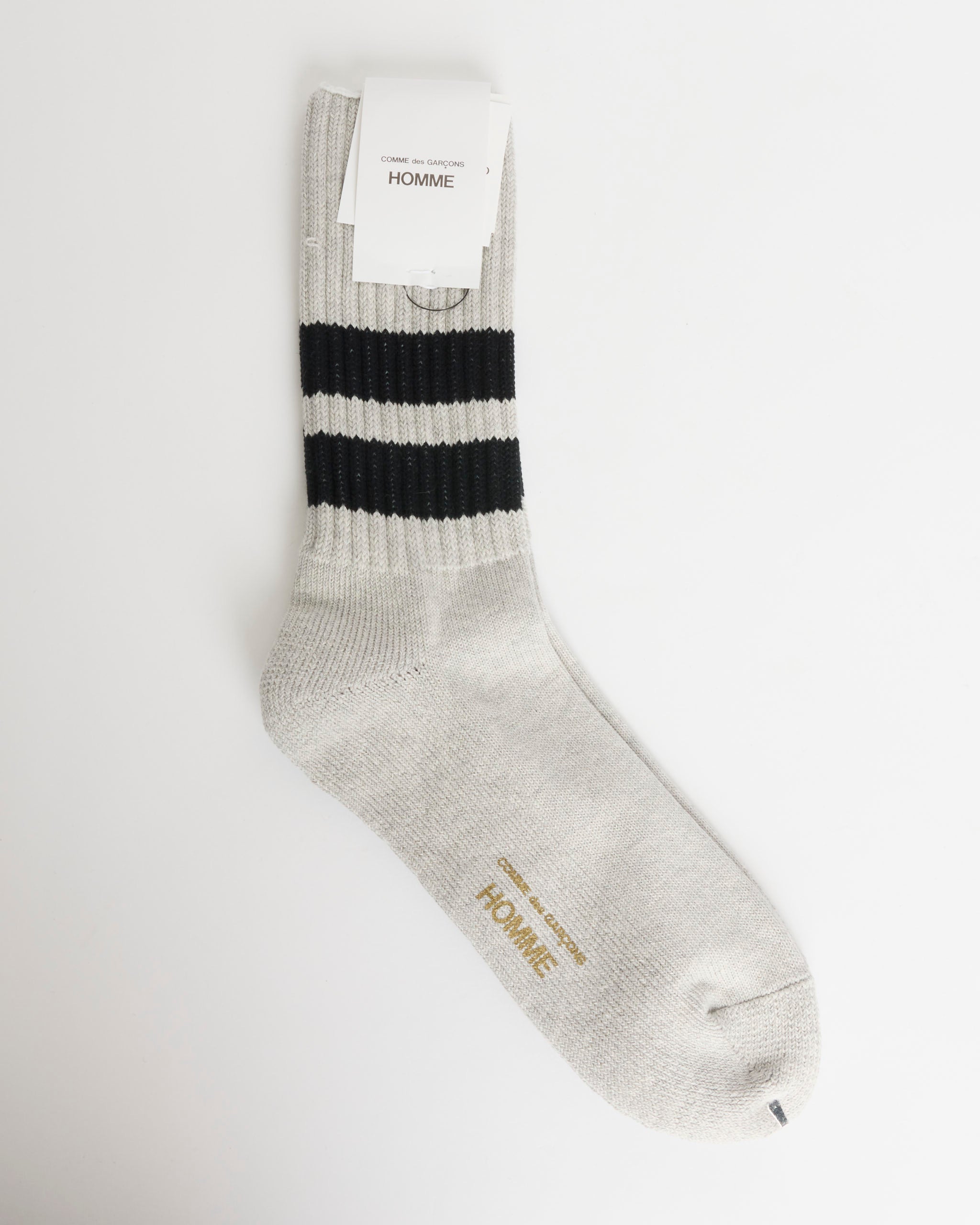 Comme Des Garçons Homme K501 Socks - Heather Grey/Black - OS - Default Title (289659)