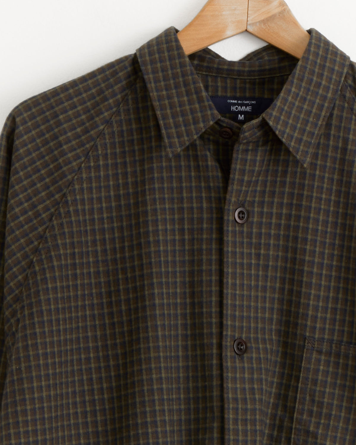 Comme Des Garçons Homme B026 Shirt - Navy/Brown/Khaki / M (289685)