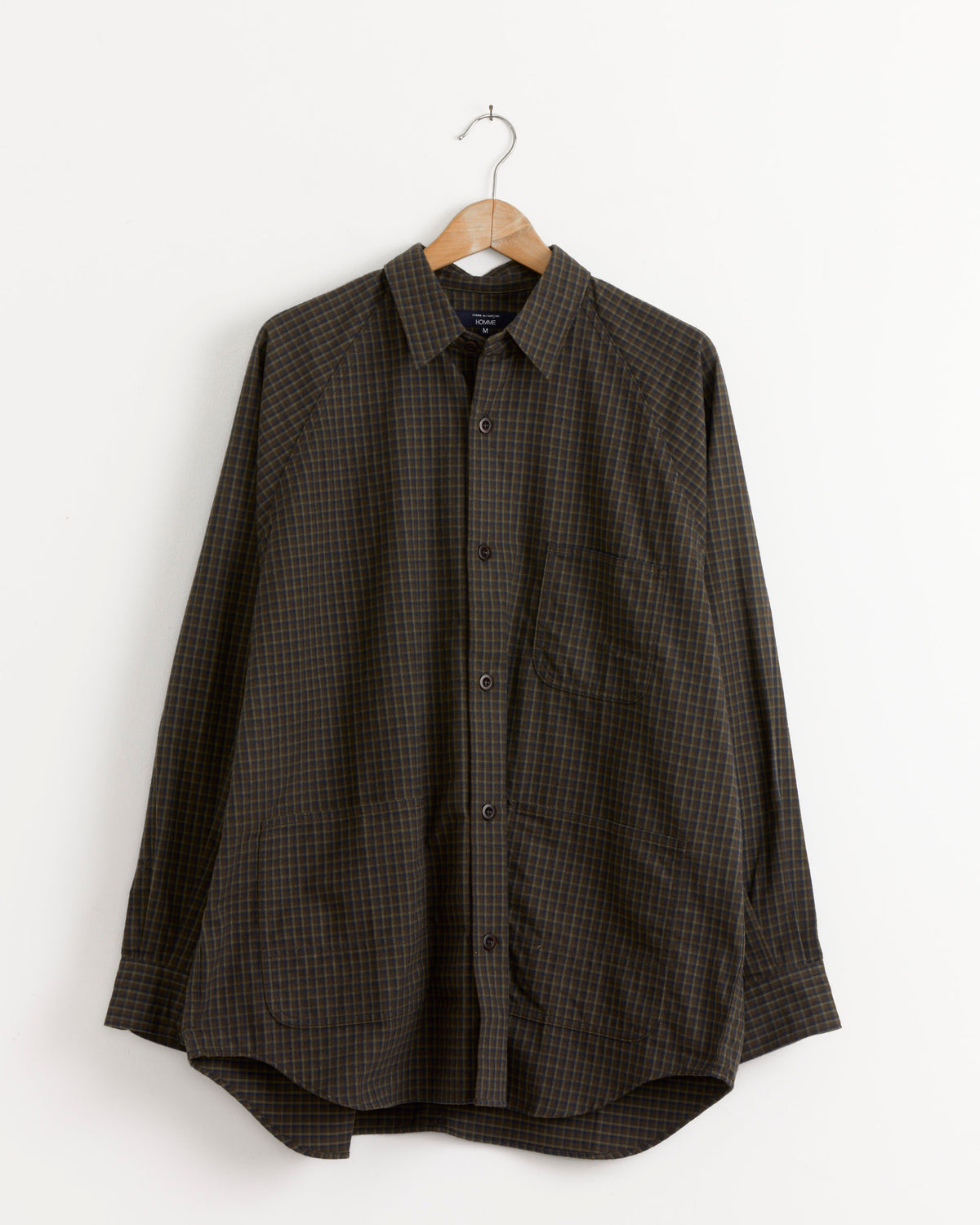 Comme Des Garçons Homme B026 Shirt - Navy/Brown/Khaki / M (289685)