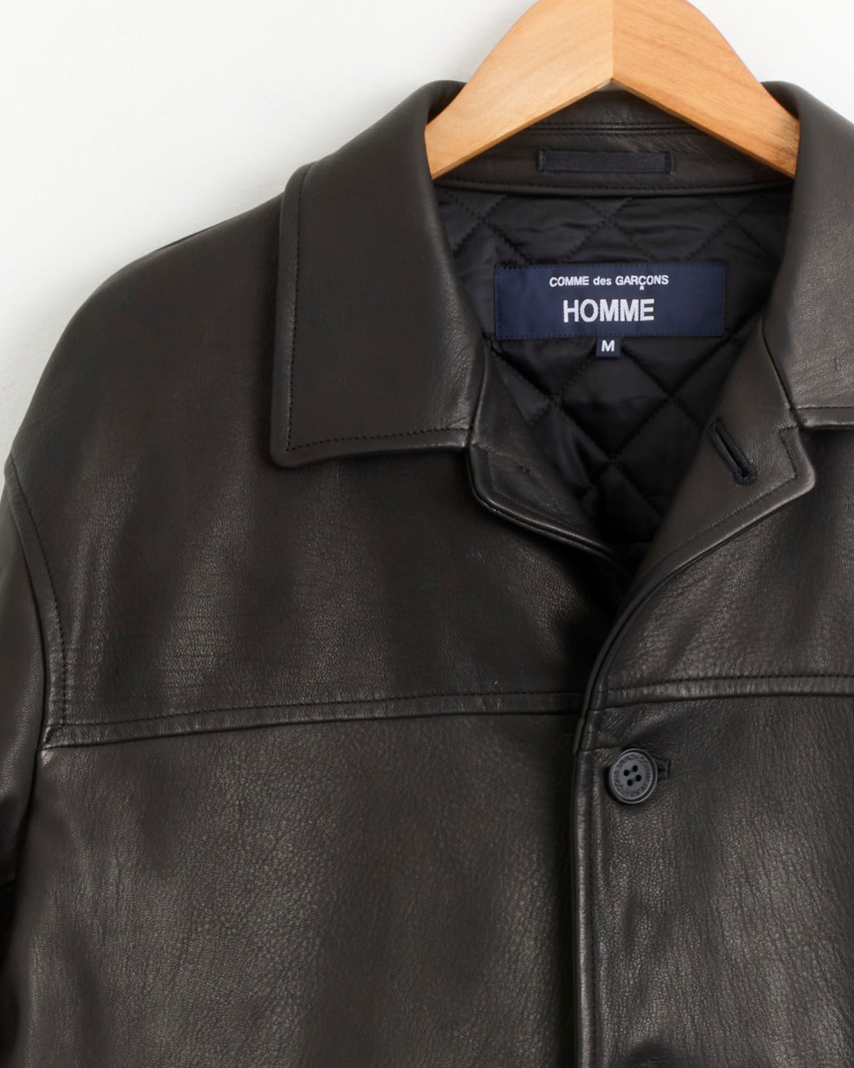 Comme Des Garçons Homme J026 Leather Jacket - Black / M (289691)
