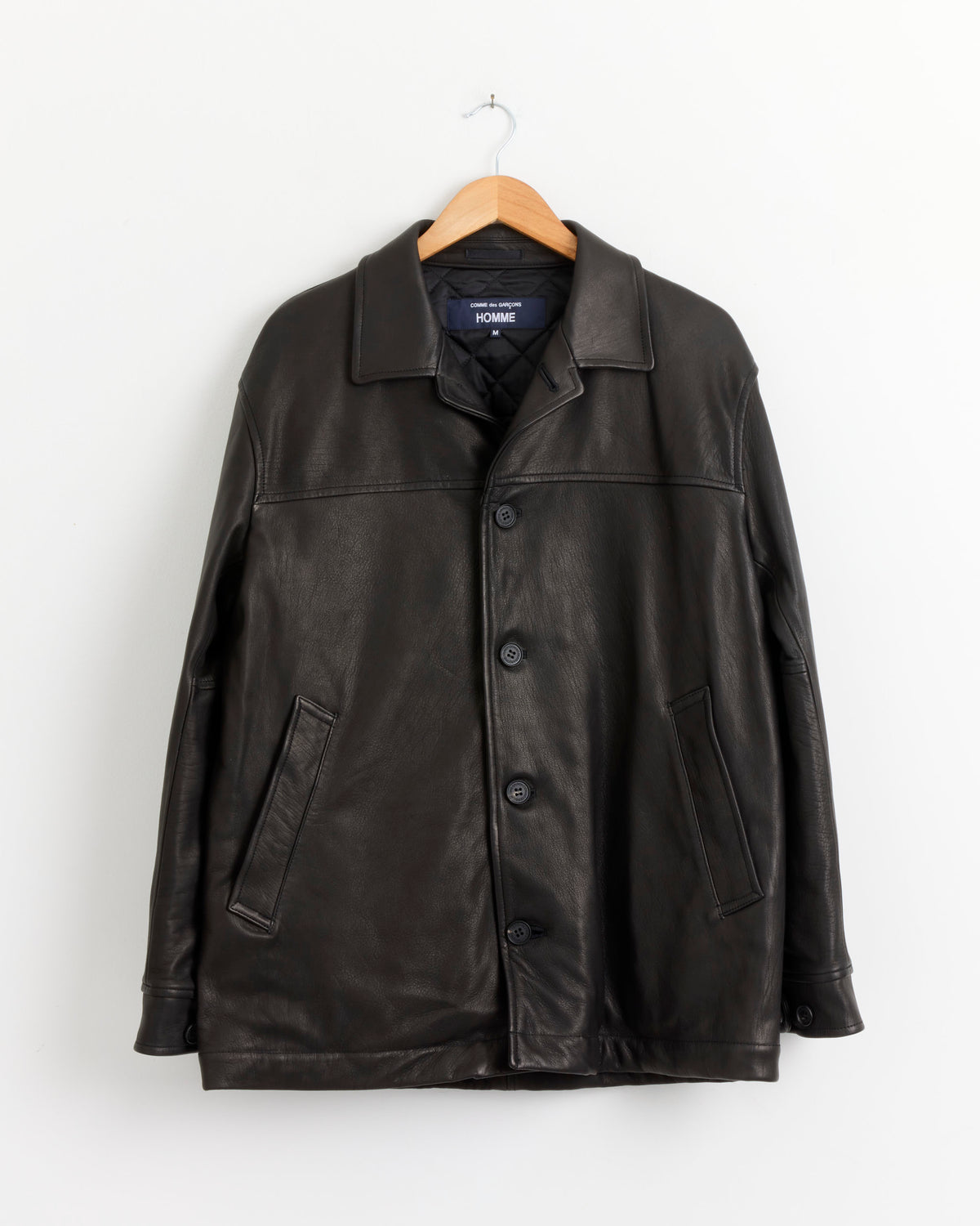 Comme Des Garçons Homme J026 Leather Jacket - Black / M (289691)