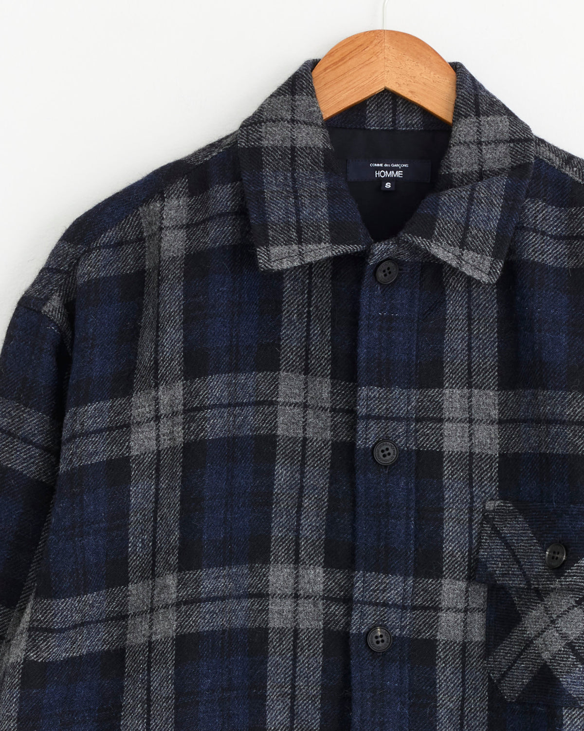 Comme Des Garçons Homme B029 Shirt - Navy/Grey/Black / S (289704)