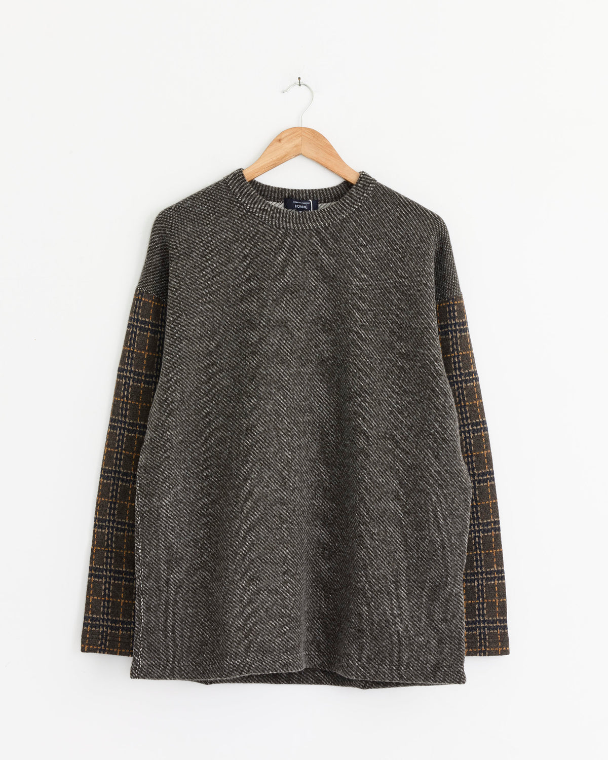 Comme Des Garçons Homme T023 Sweatshirt - Brown/Navy/Yellow / S (289710)