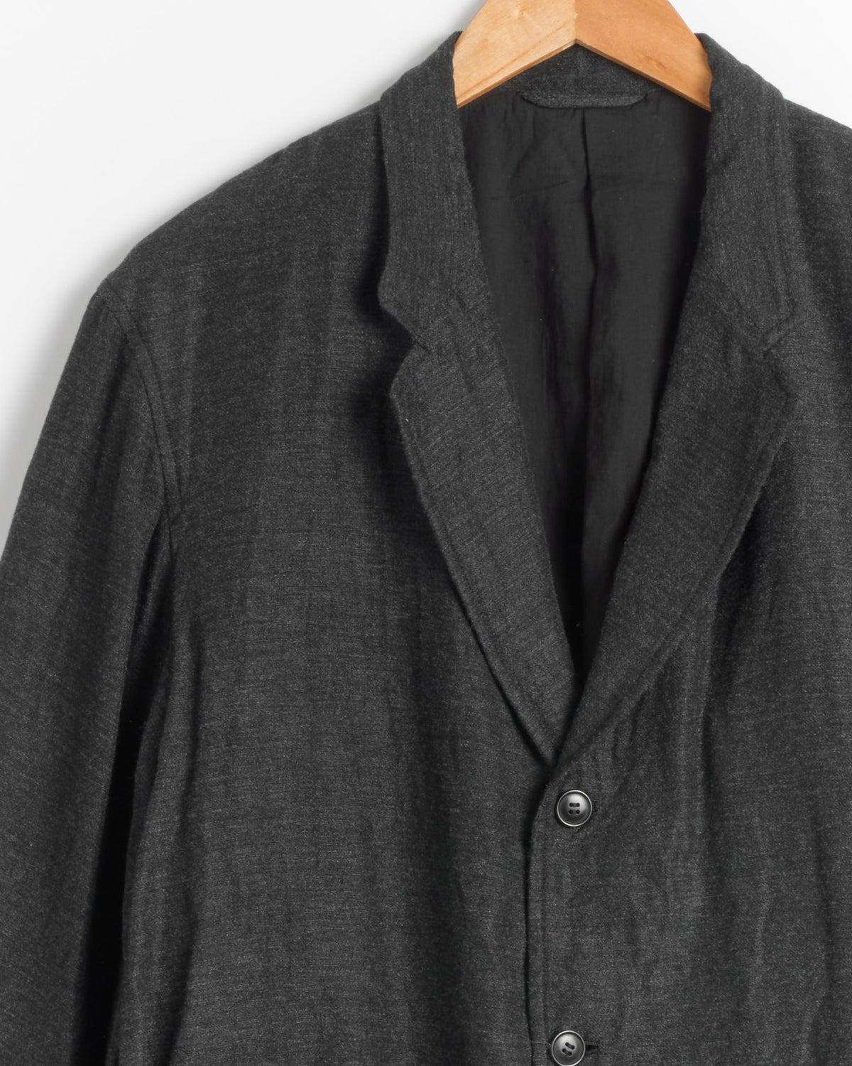 Comoli Cashmere Silk 3-Button Jacket - Charcoal / 1 (289719)