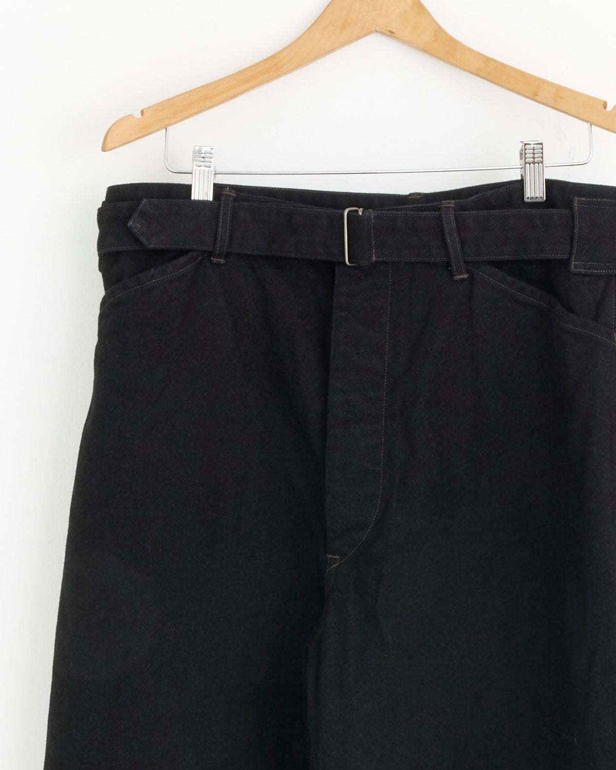 Comoli Denim Belted Pant - Black / 3 (289770)