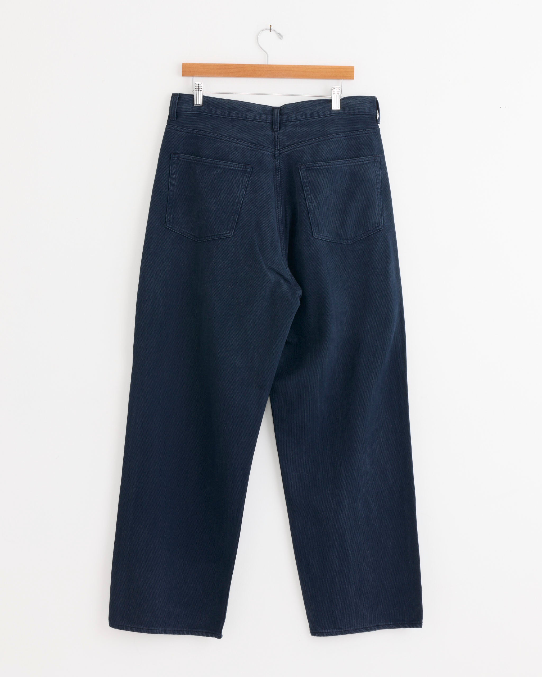 A.PRESSE Washed Silk Cotton Pique Pant - Blue / 2 (289805)