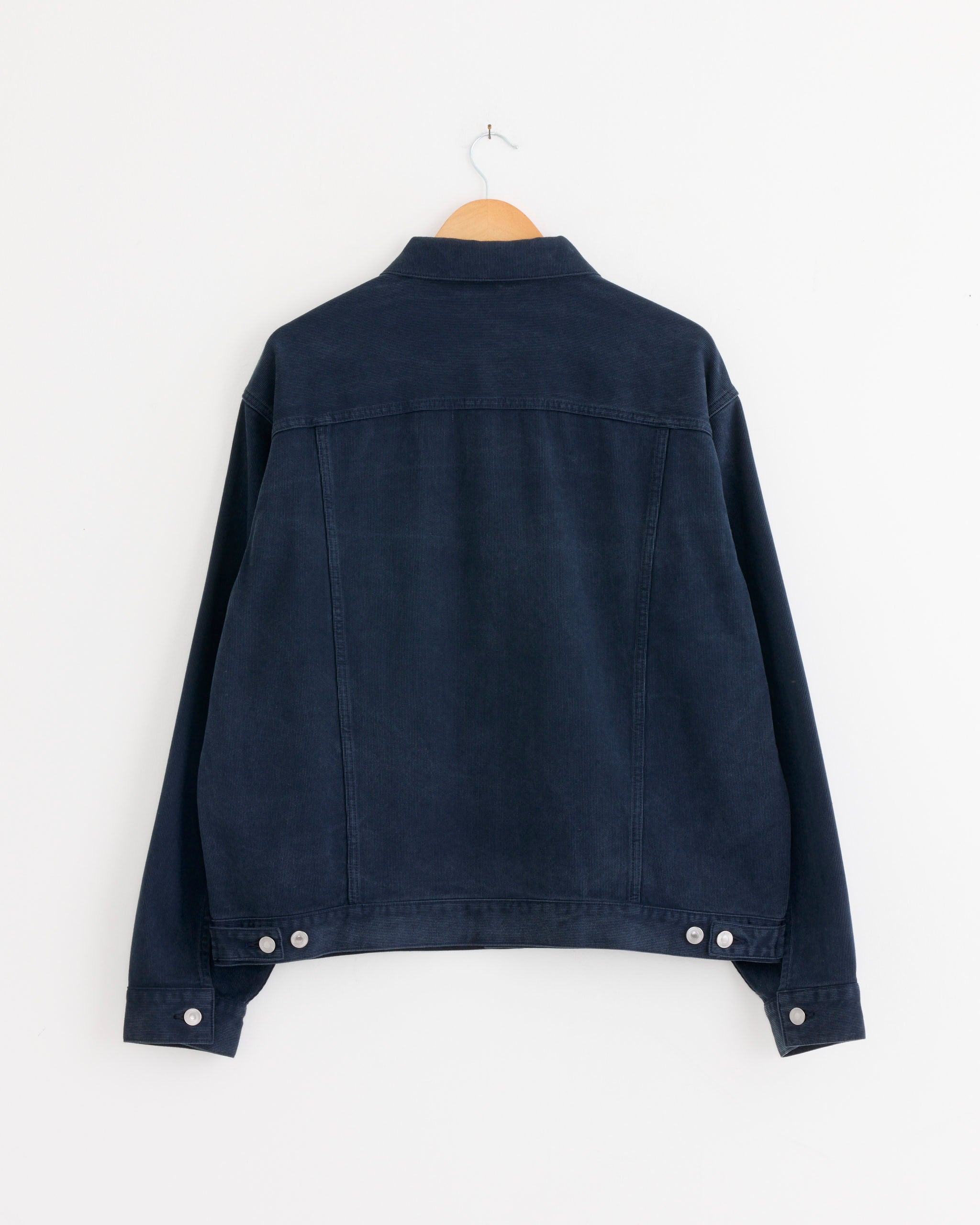 A.PRESSE Washed Silk Cotton Pique 3rd Type Jacket - Blue / 48 (289810)