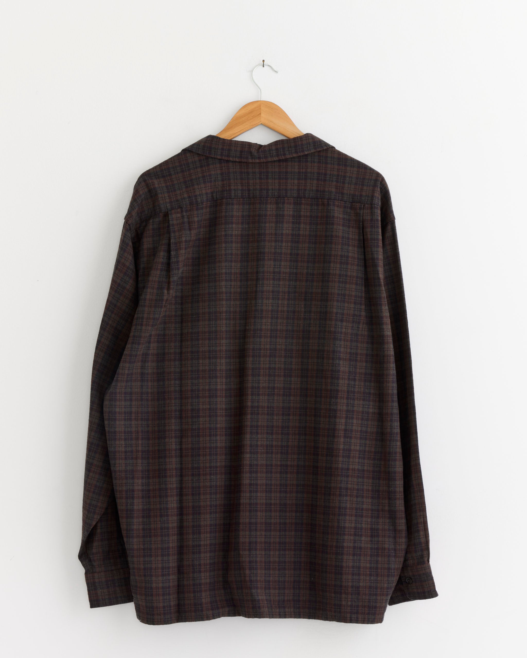A.PRESSE Silk Nep Loop Collar Shirt - Brown / 5 (289839)