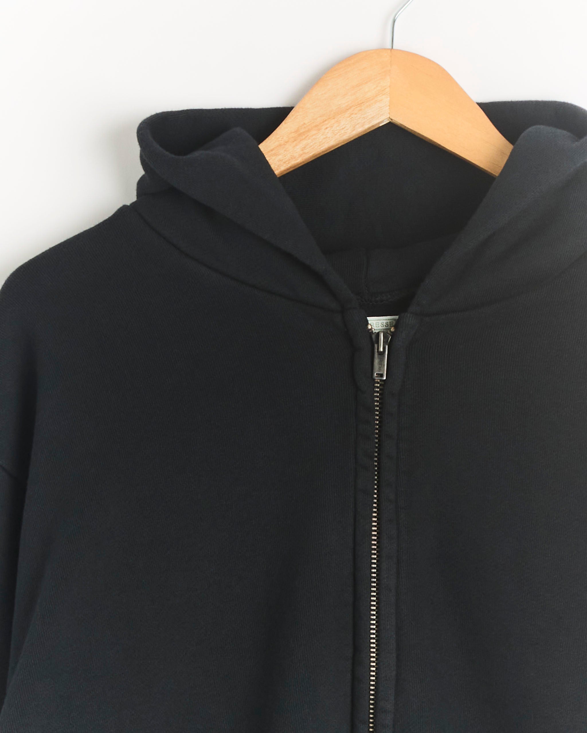A.PRESSE Vintage Zip Sweat Hoodie, Black - Black / 5 (289859)