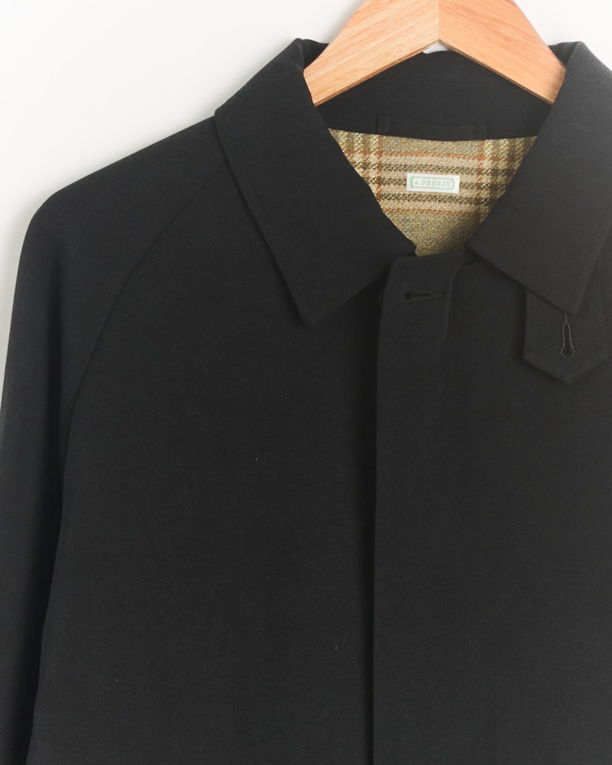 A.PRESSE Washed Silk Harrington Jacket - Black / 3 (289863)