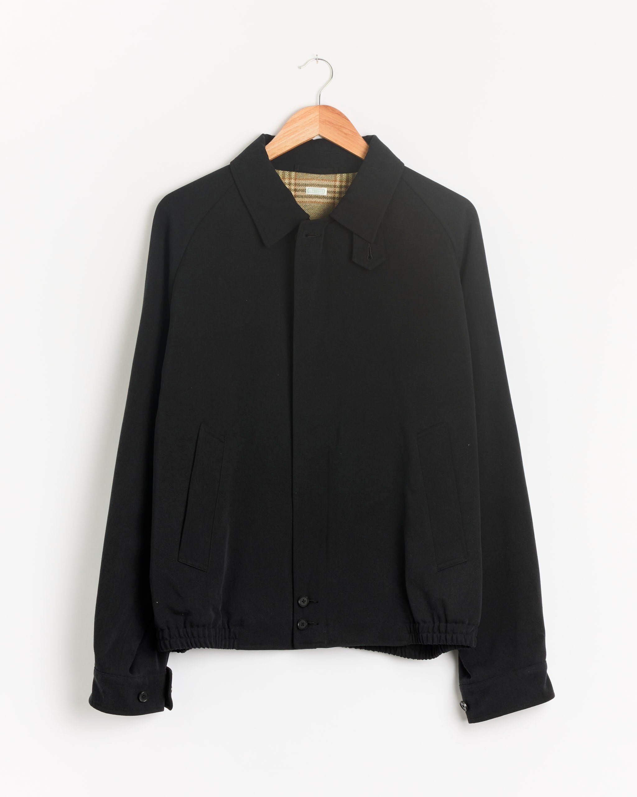 A.PRESSE Washed Silk Harrington Jacket - Black / 3 (289863)