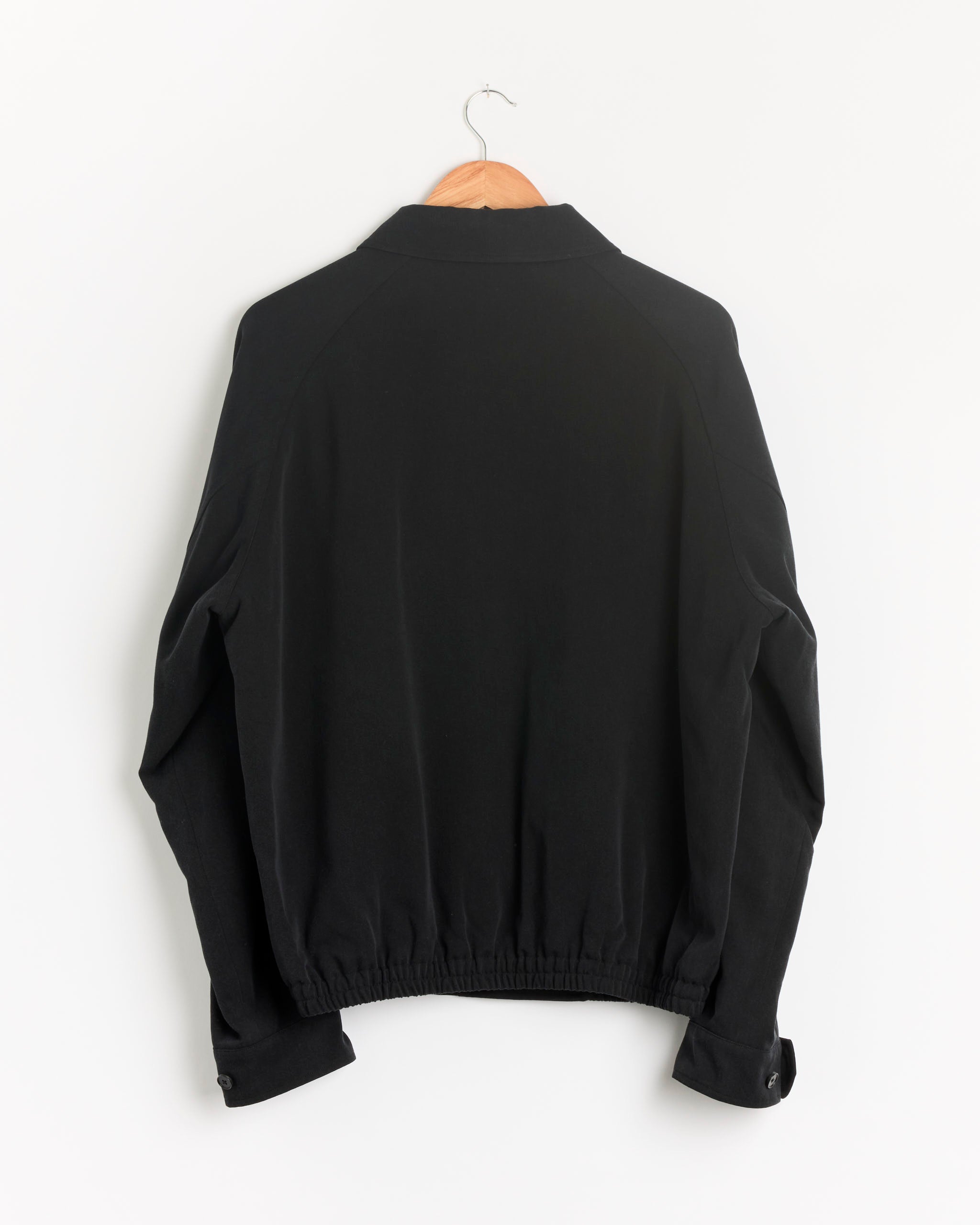 A.PRESSE Washed Silk Harrington Jacket - Black / 3 (289863)