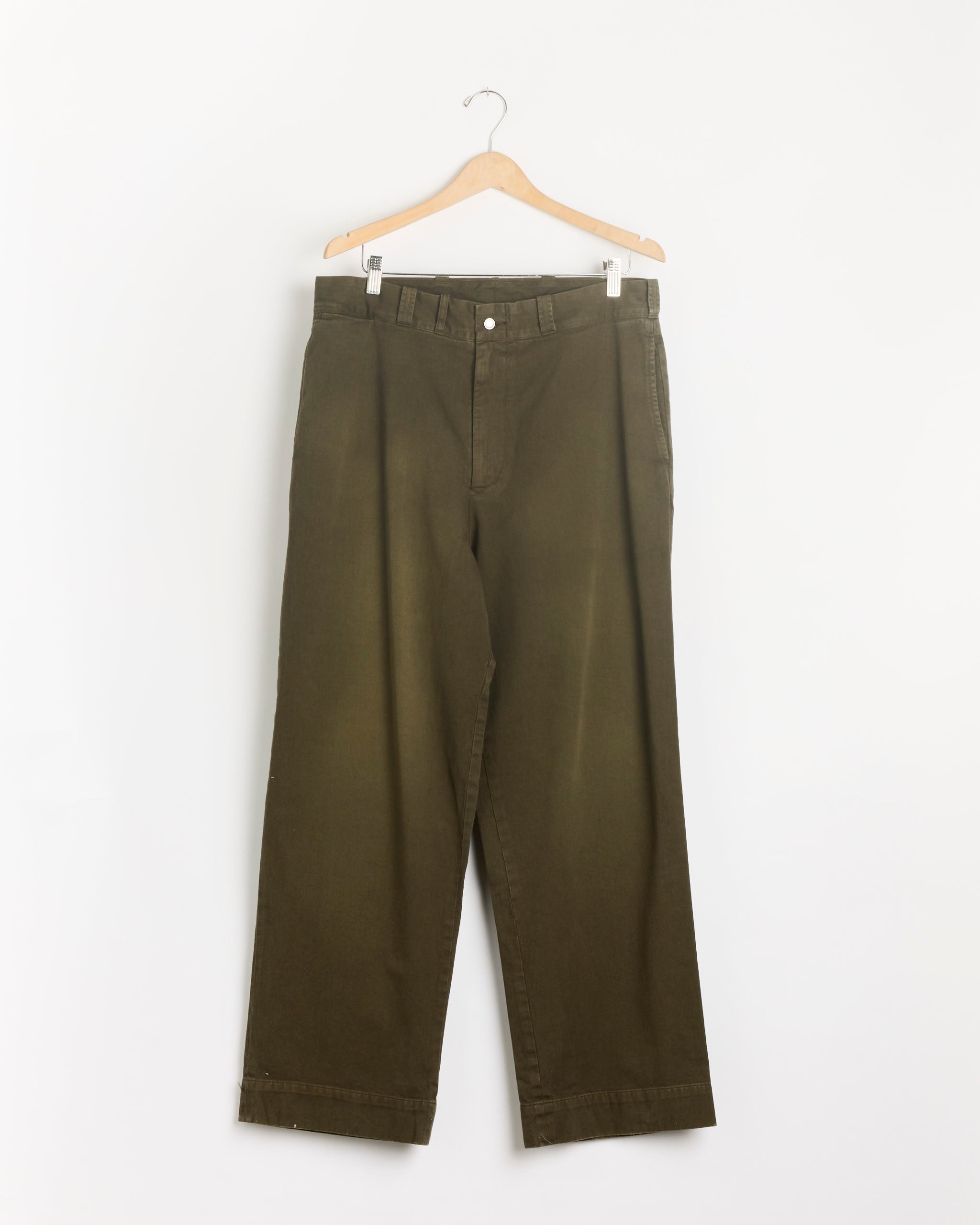 A.PRESSE Vintage Twill Work Pant - Olive / 2 (289865)