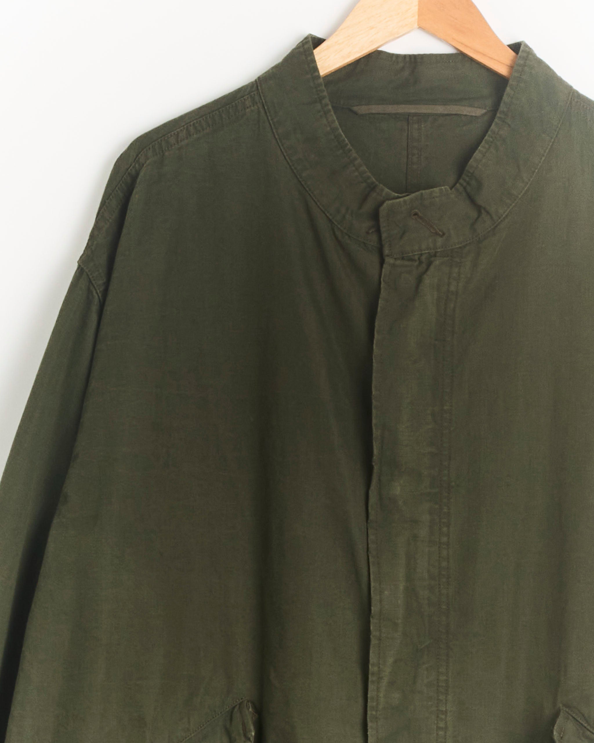 A.PRESSE Vintage Washed Wool M-65 Field Parka - Olive / 4 (289870)