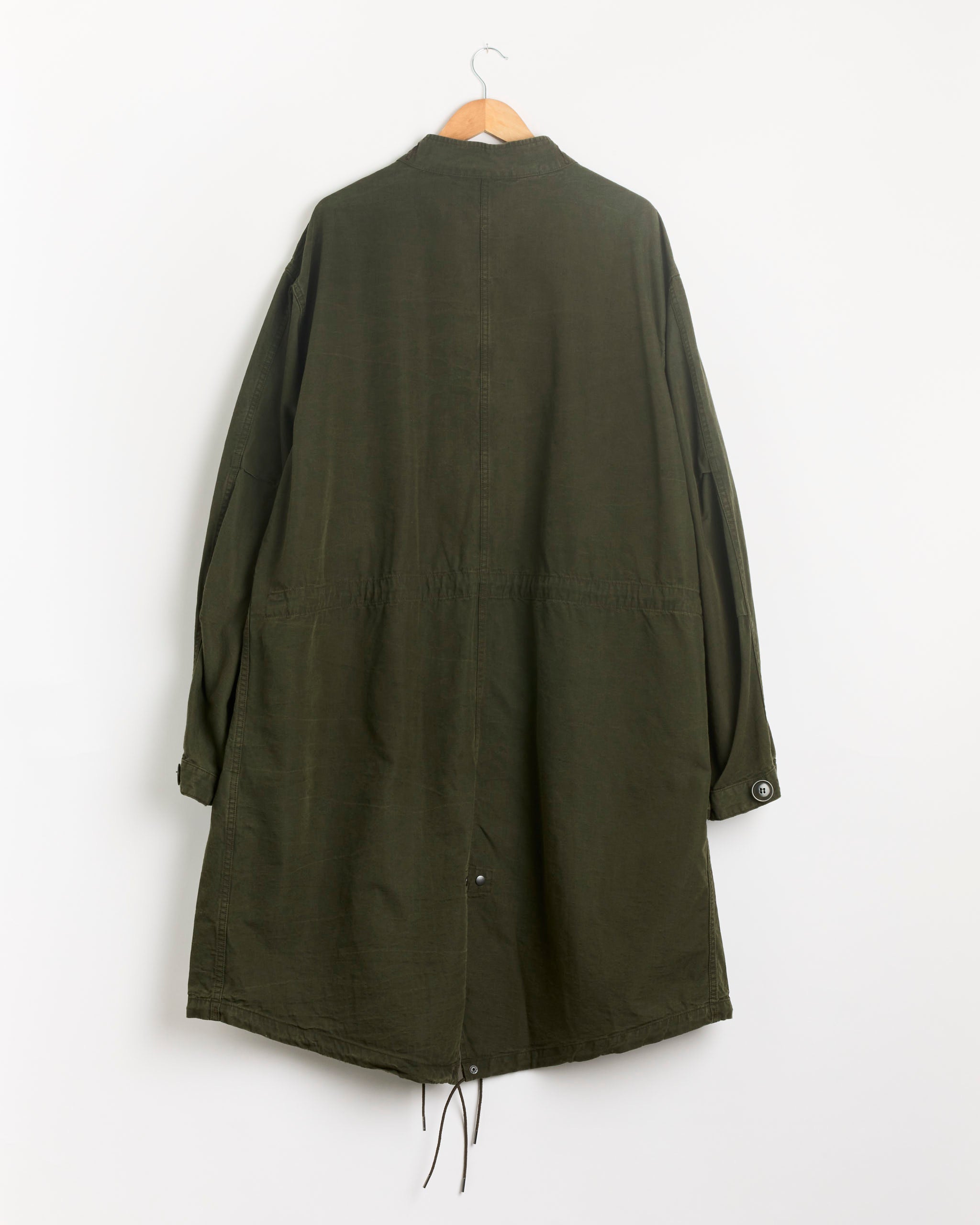 A.PRESSE Vintage Washed Wool M-65 Field Parka - Olive / 4 (289870)