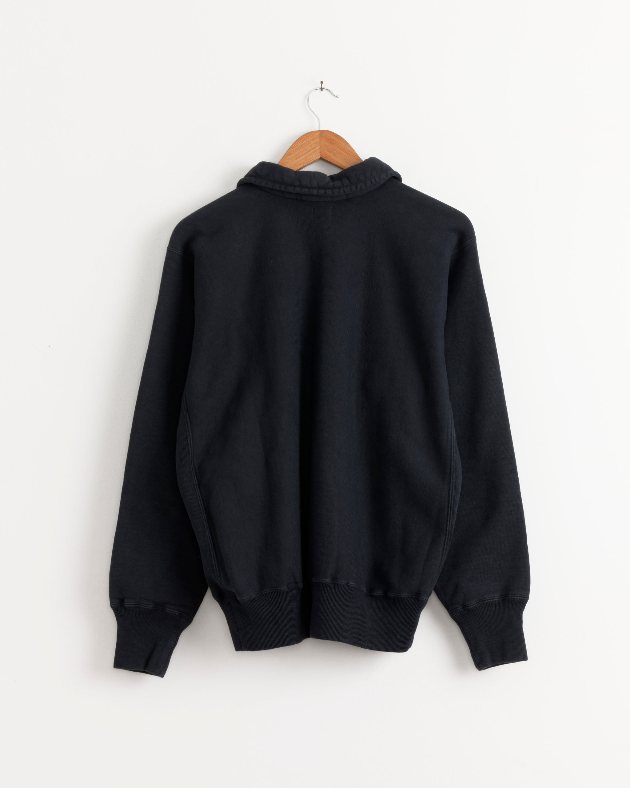 Vintage Half Zip Sweatshirt in Black