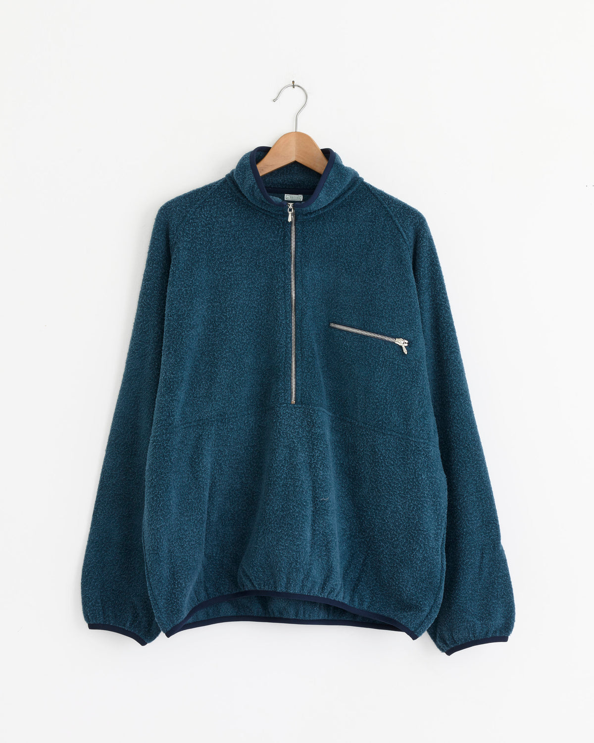 A.PRESSE Vintage Silk Fleece Half Zip Jacket - Blue / 4 (289890)