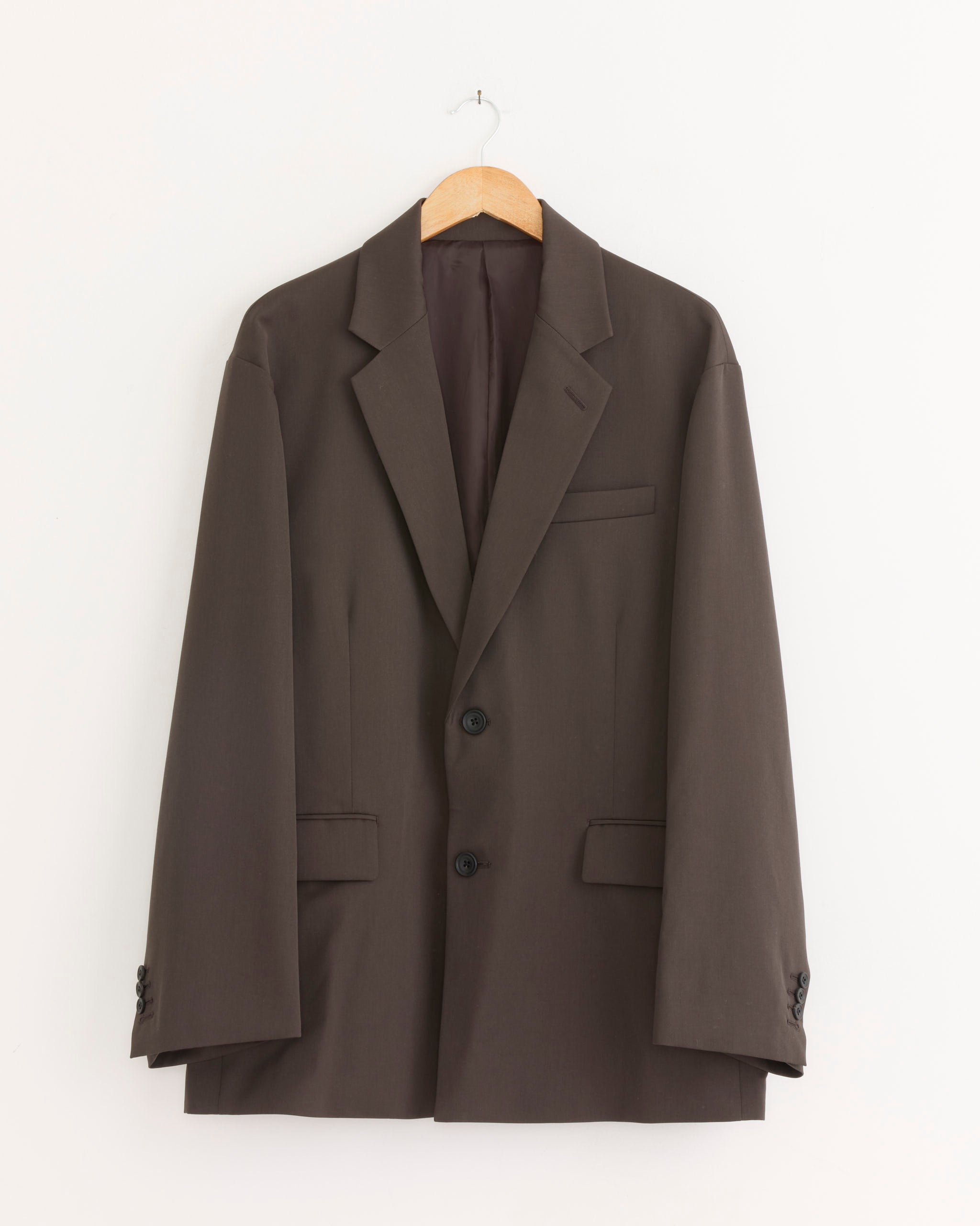 Bluefaced Wool Jacket in Charcoal Navy Stripe