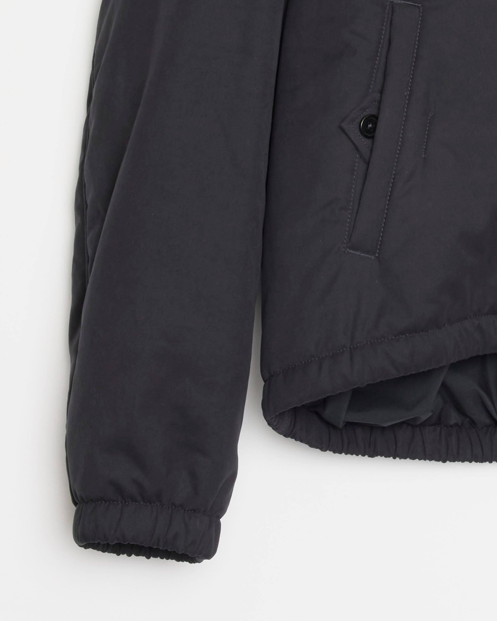 Hooded Bomber Jacket in Navy