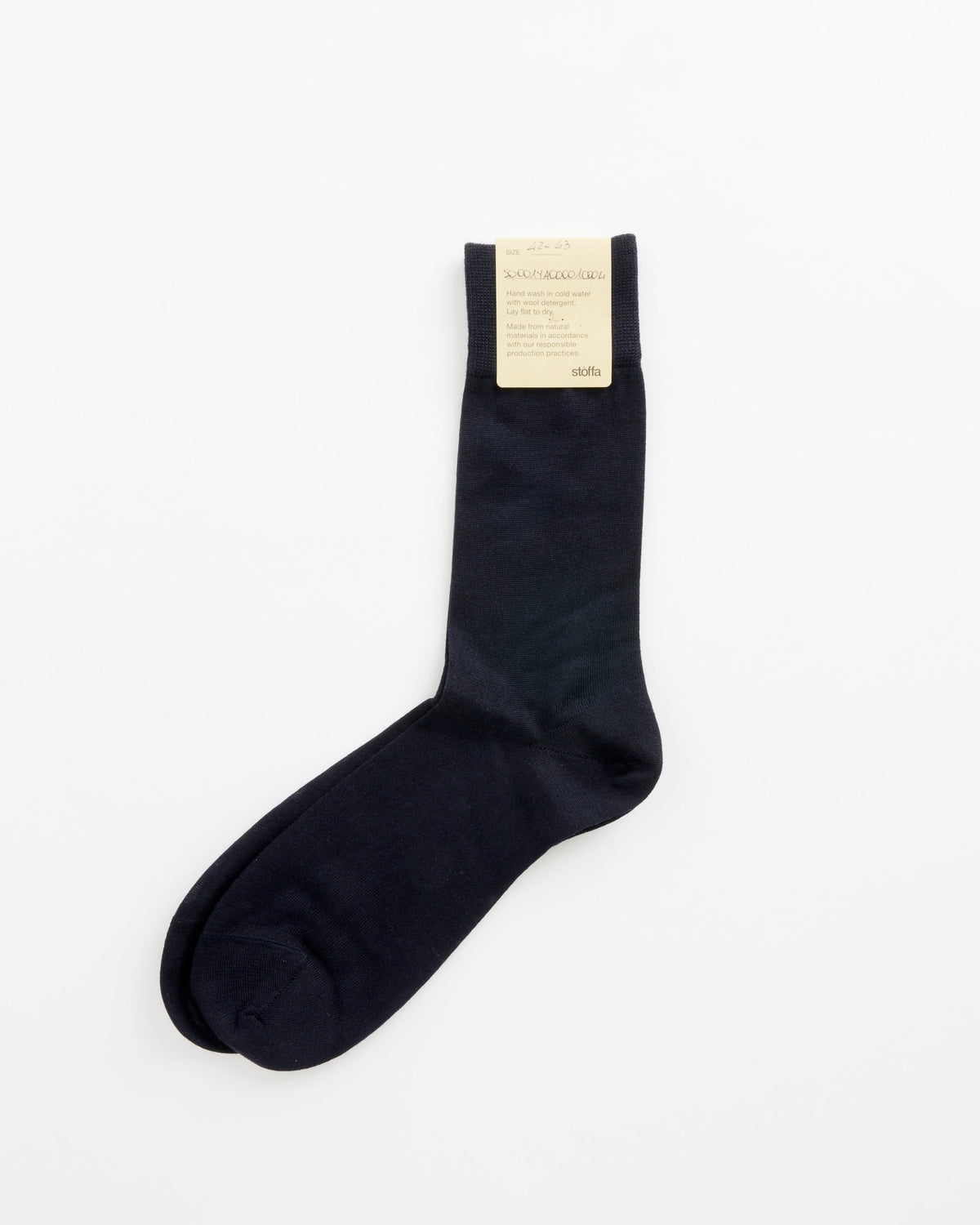 Stoffa Wool Silk Crew Socks, Navy - Navy / OS (289997)