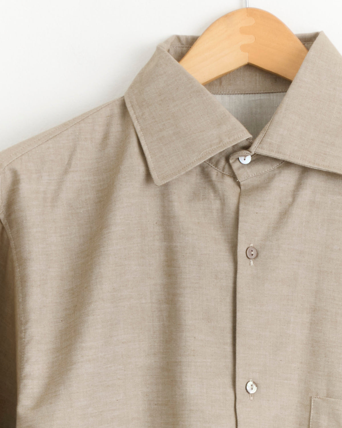 Stoffa Spread Collar Shirt - Taupe / IT50 (290014)