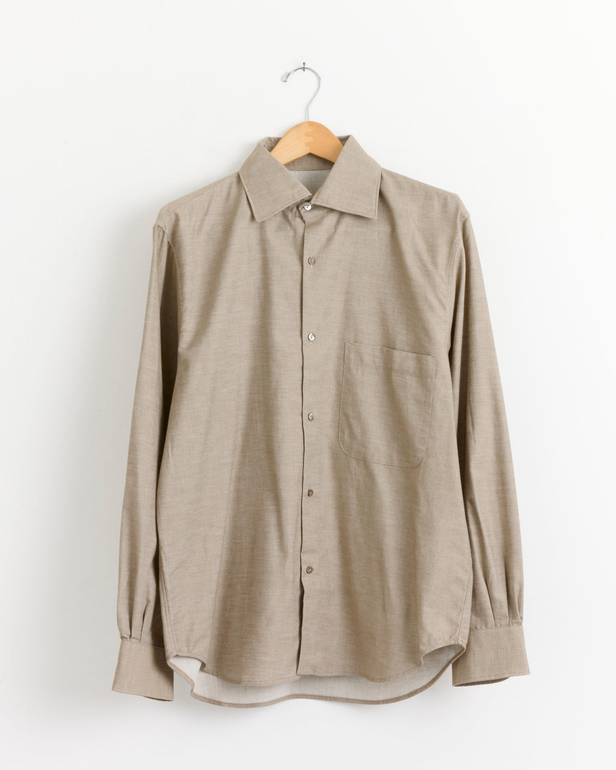 Stoffa Spread Collar Shirt - Taupe / IT50 (290014)