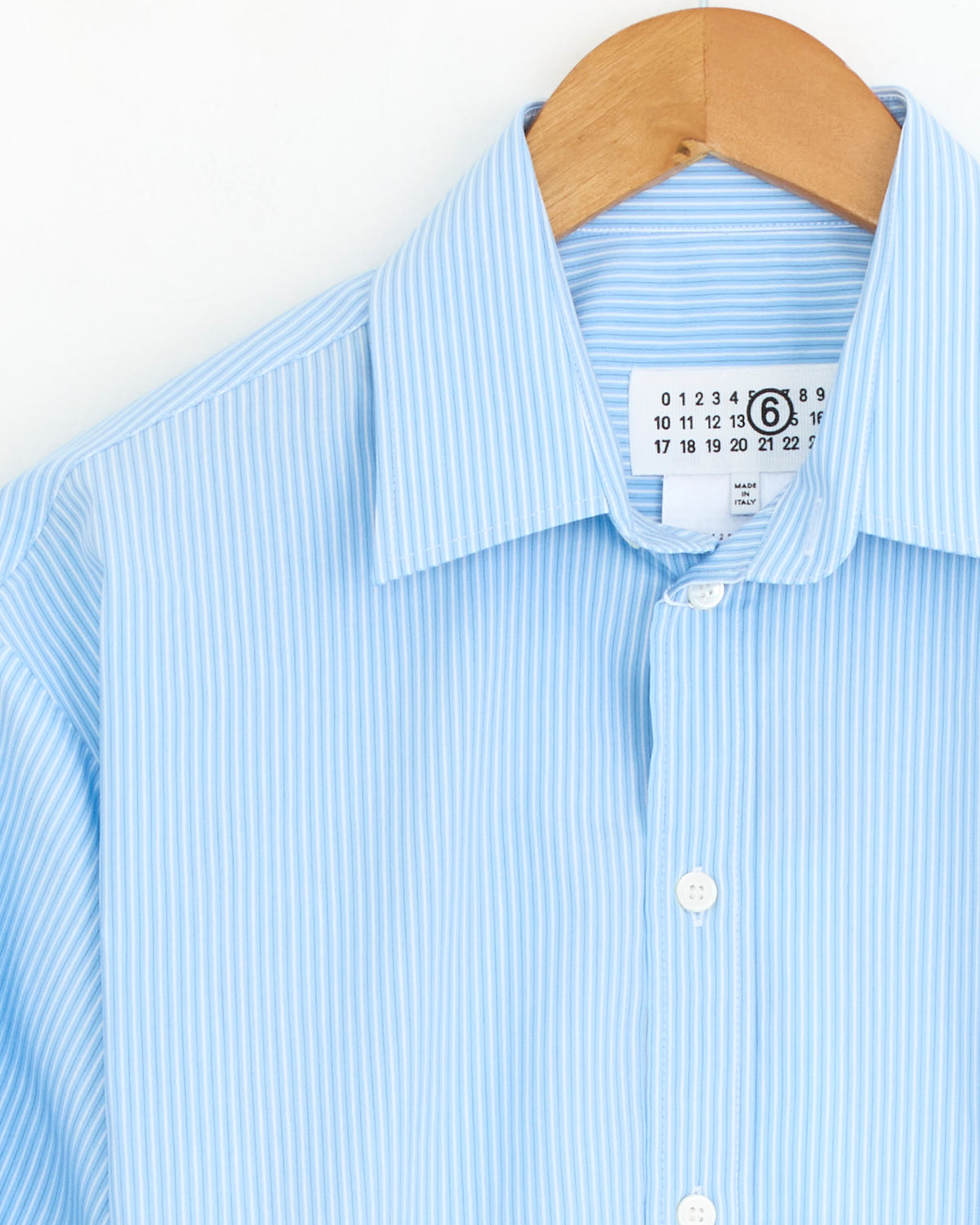 MM6 S62DT0058 L/S Shirt - Light/Blue White / IT40 (290108)