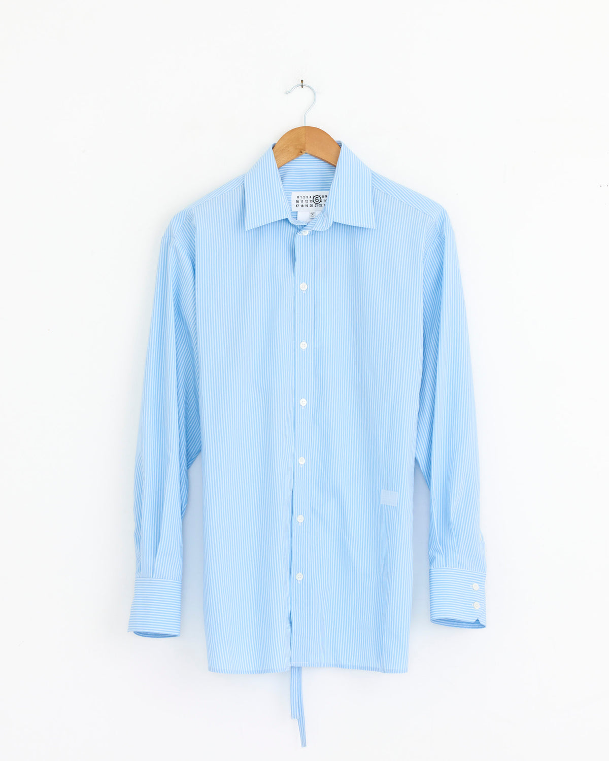 MM6 S62DT0058 L/S Shirt - Light/Blue White / IT40 (290108)