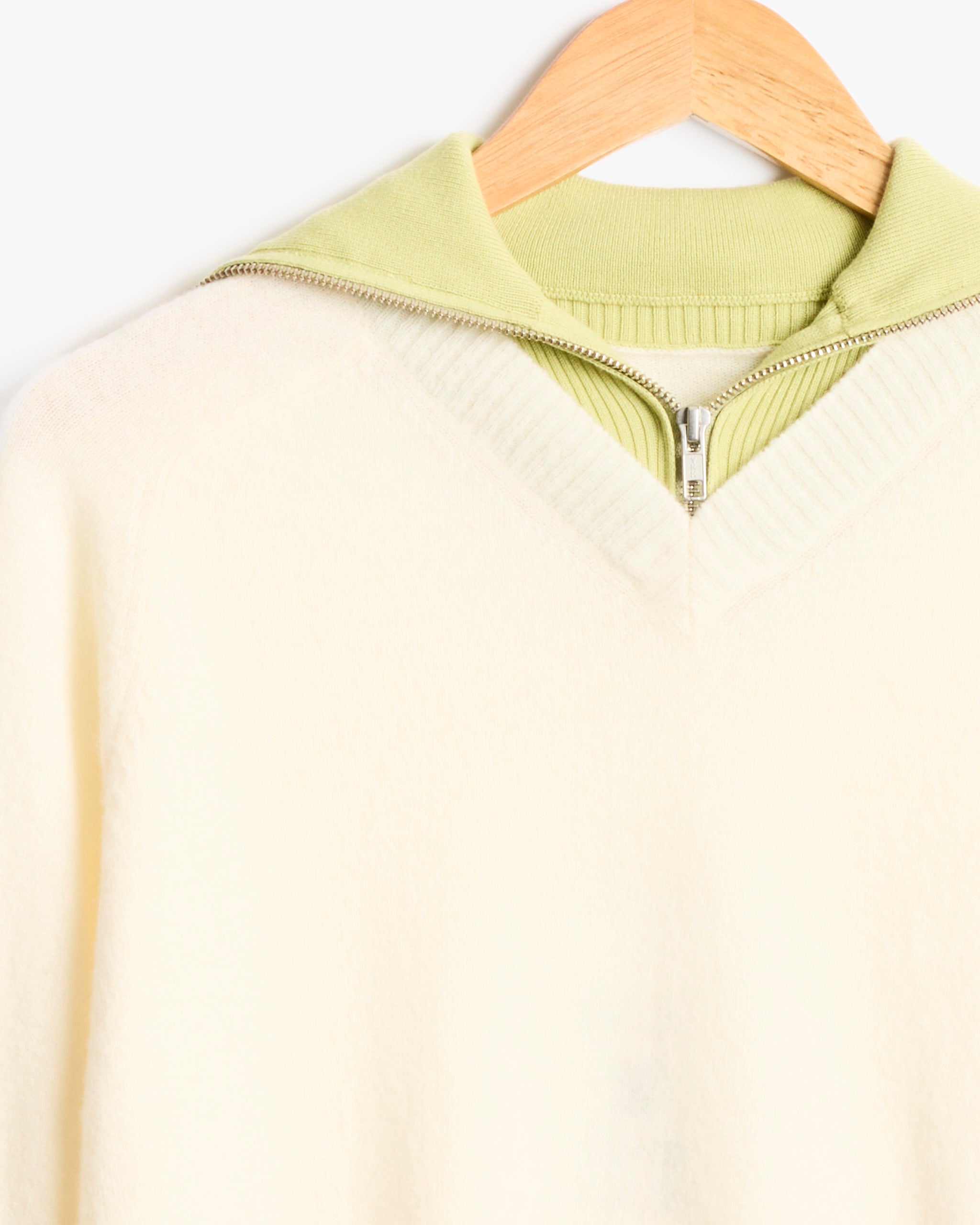 MM6 S62HA0109 Pullover - Off White/Light Green / M (290112)
