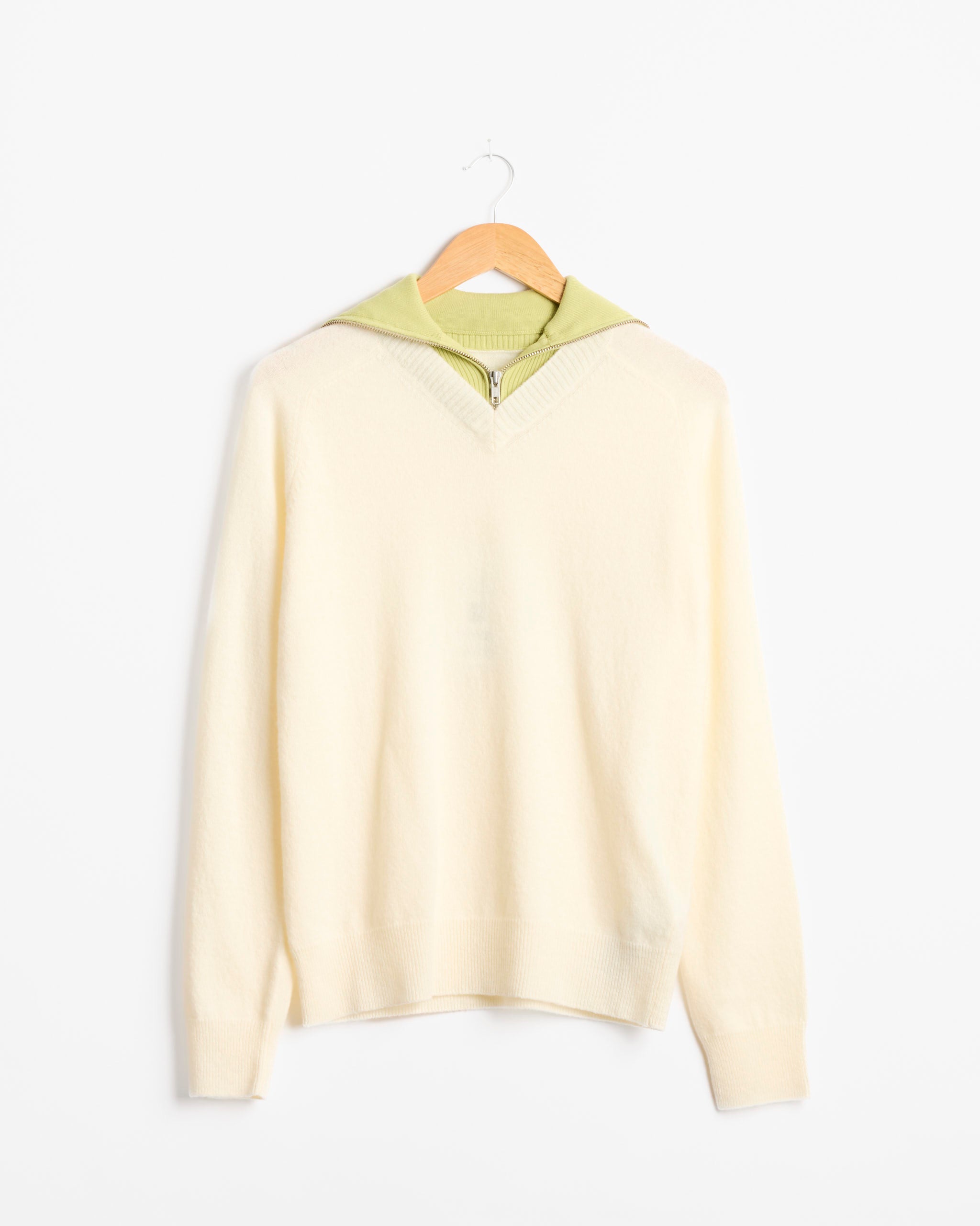MM6 S62HA0109 Pullover - Off White/Light Green / M (290112)