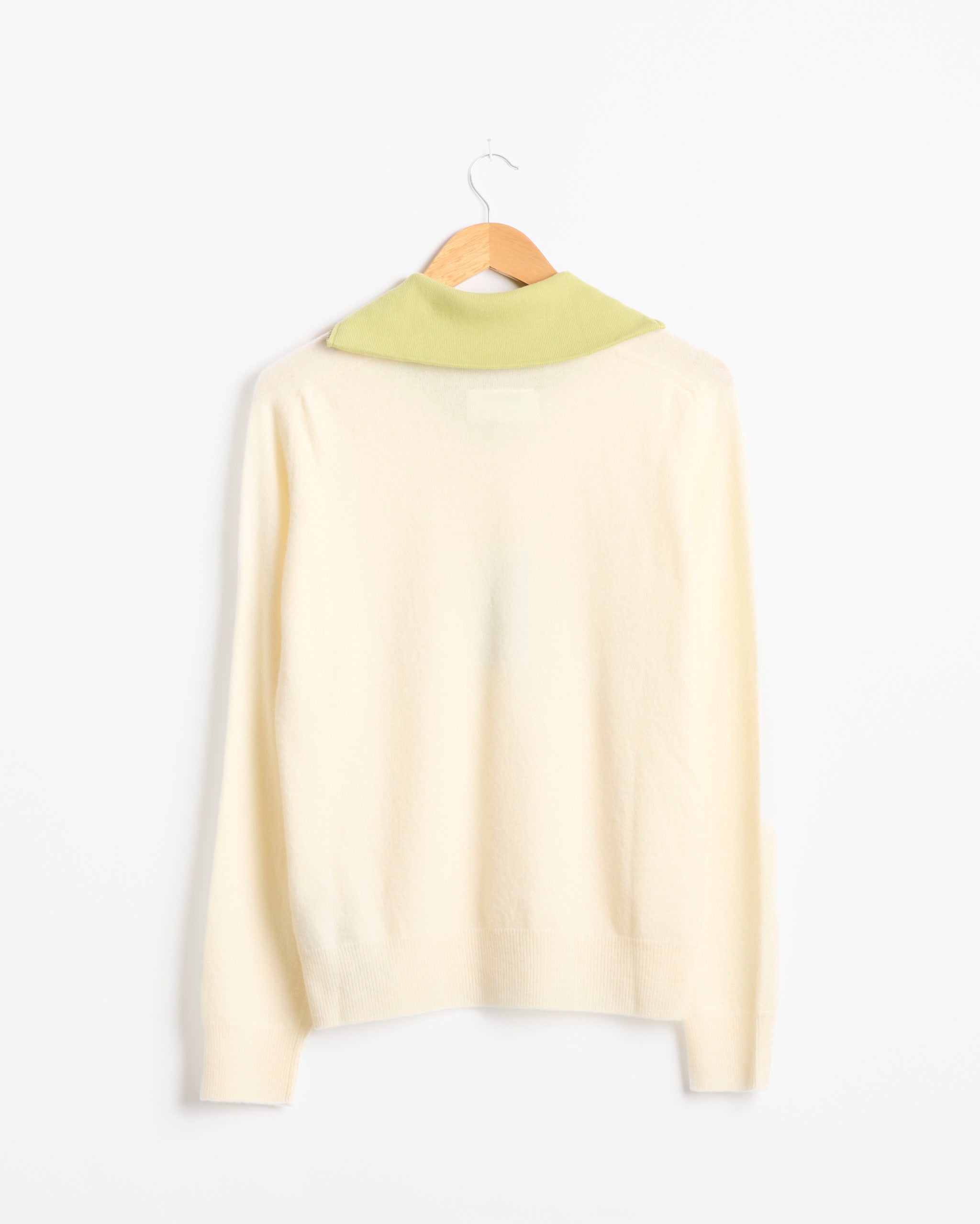 MM6 S62HA0109 Pullover - Off White/Light Green / M (290112)