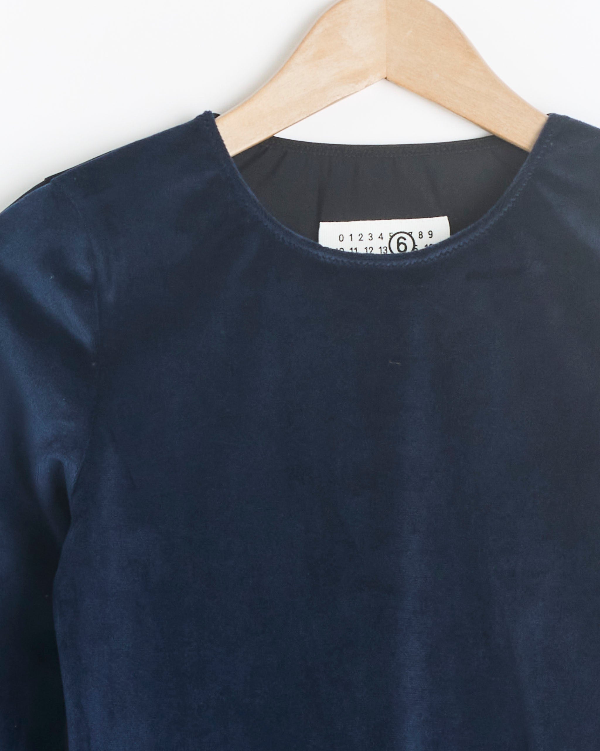 MM6 S62NH0057 L/S Top - Blue/Black / S (290125)
