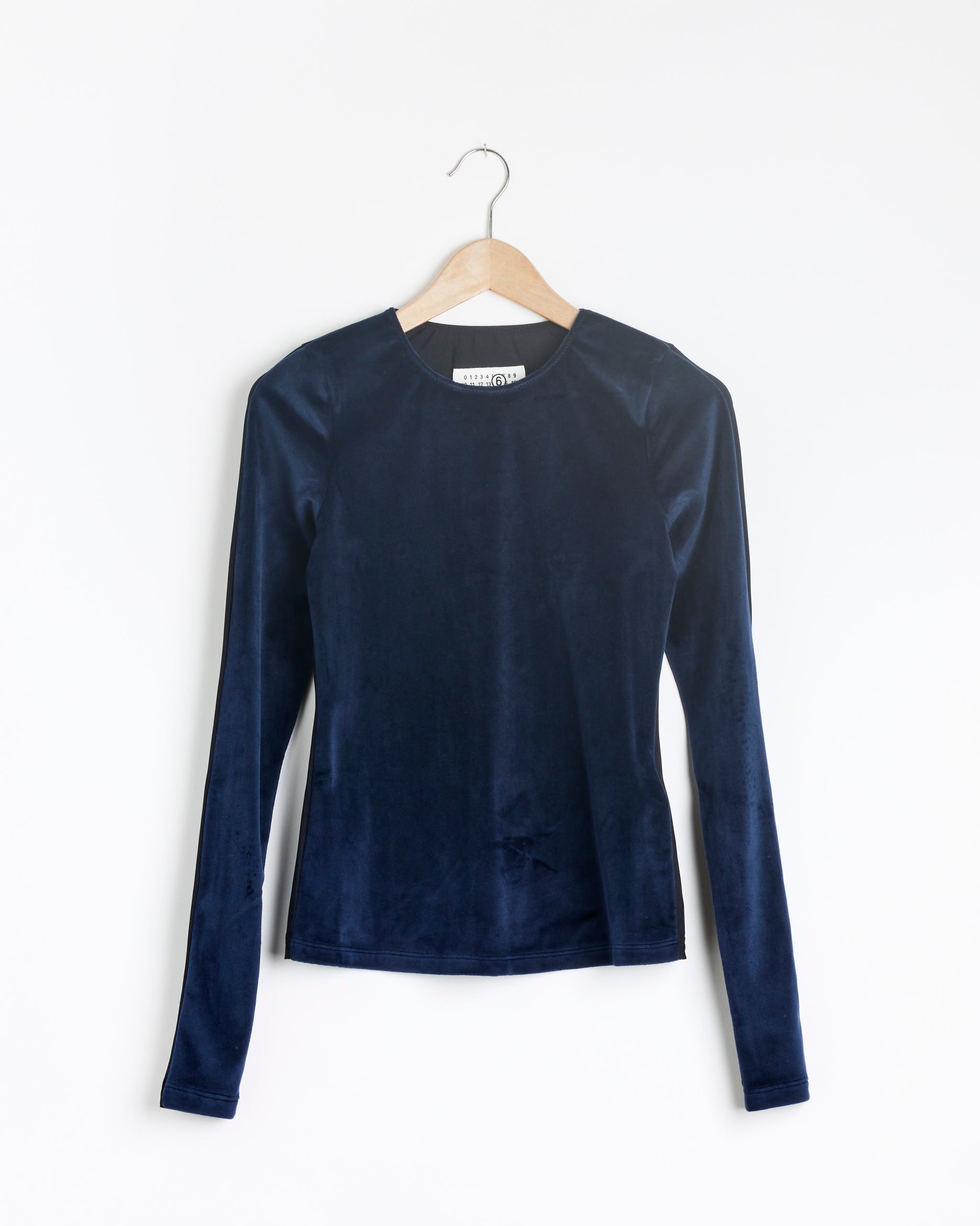 MM6 S62NH0057 L/S Top - Blue/Black / S (290125)