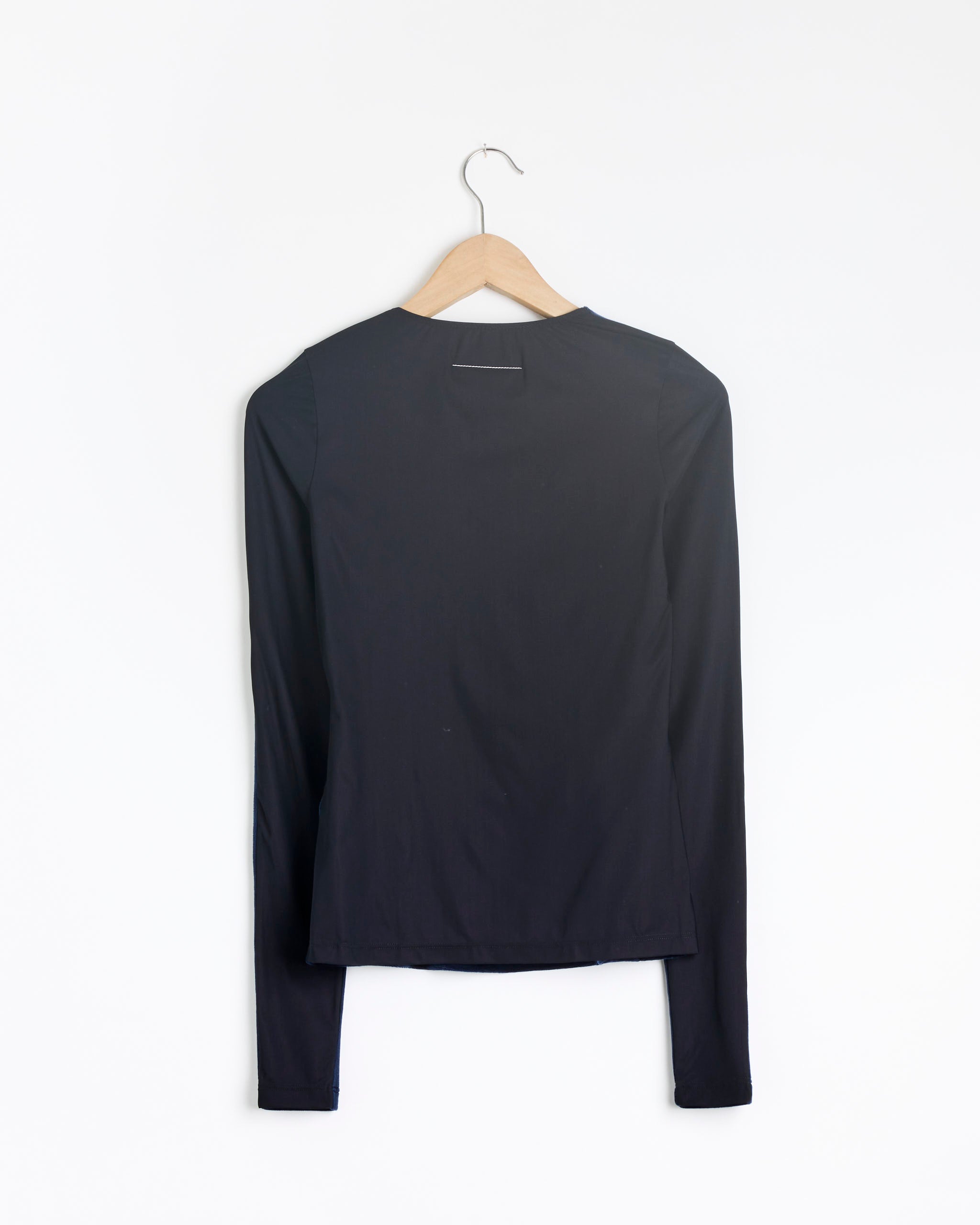 MM6 S62NH0057 L/S Top - Blue/Black / S (290125)