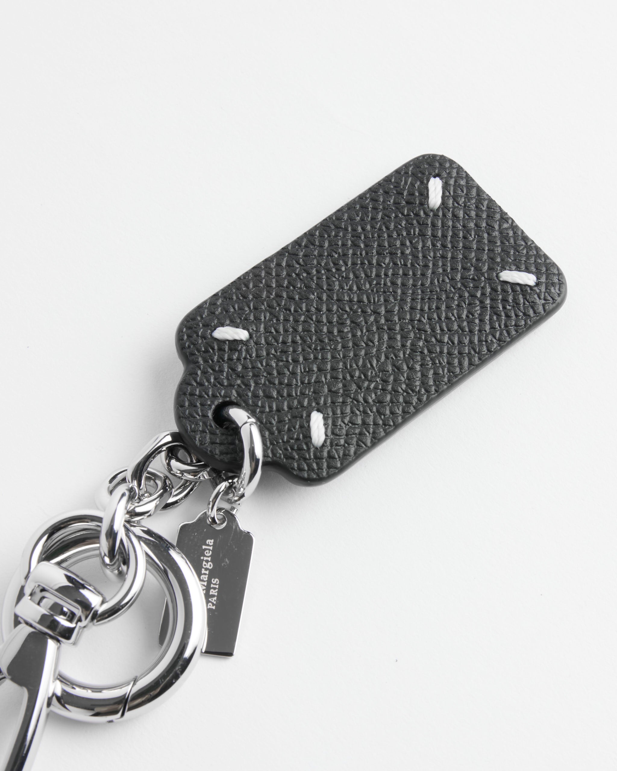 Maison Margiela Small Double Tag Keyring - Black - OS - Default Title (290149)