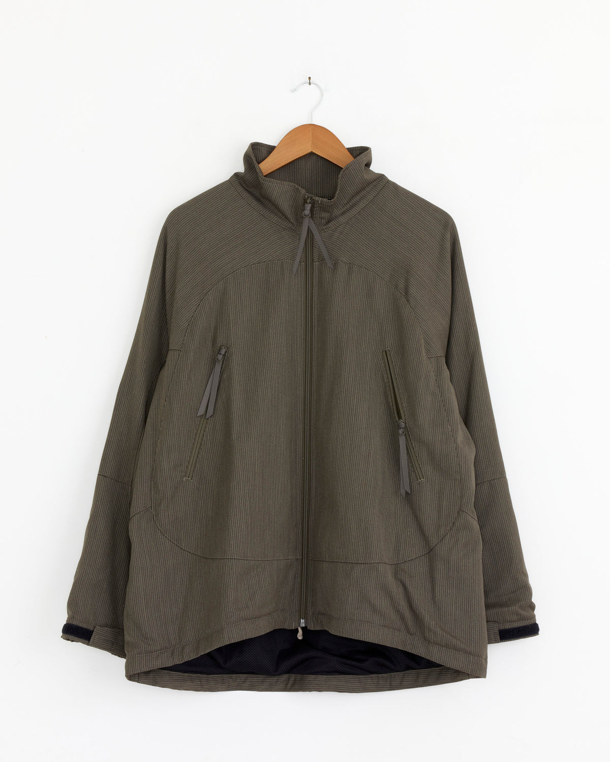 Graphpaper Melange Pique Zip-up Stand Collar Jacket - Ash / 1 (290335)