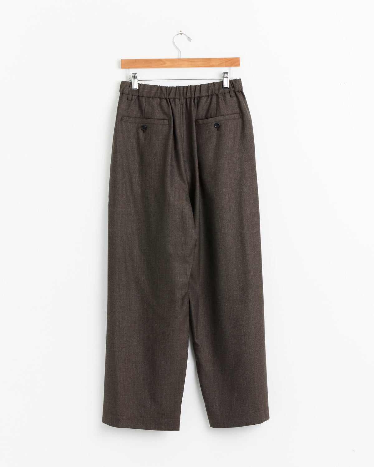Graphpaper Melange Matt Worsted Side Seamless Trouser - Brown / 1 (290344)