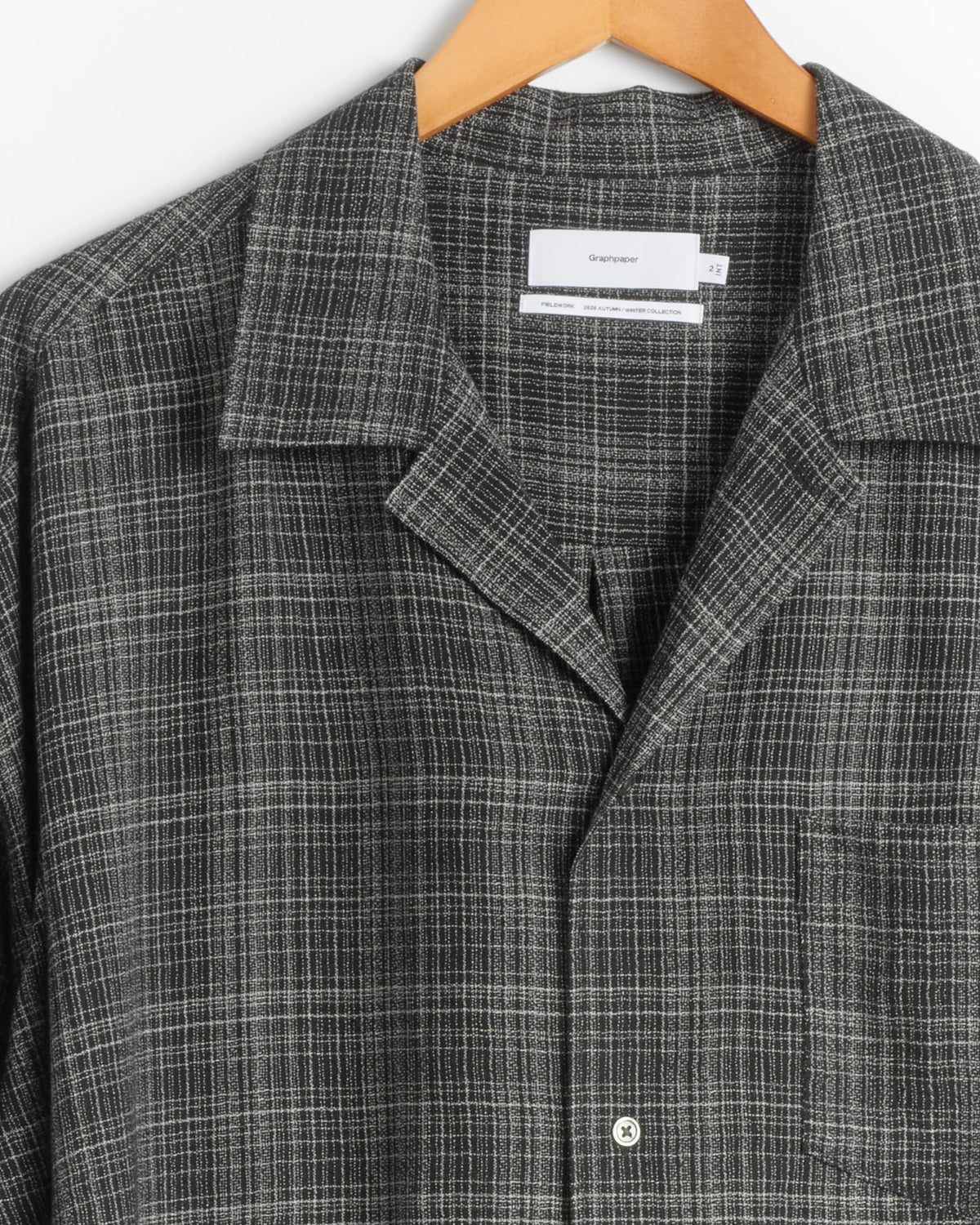 Graphpaper Extra Fine Wool Lawn L/S Sleeping Shirt - Check / 2 (290347)