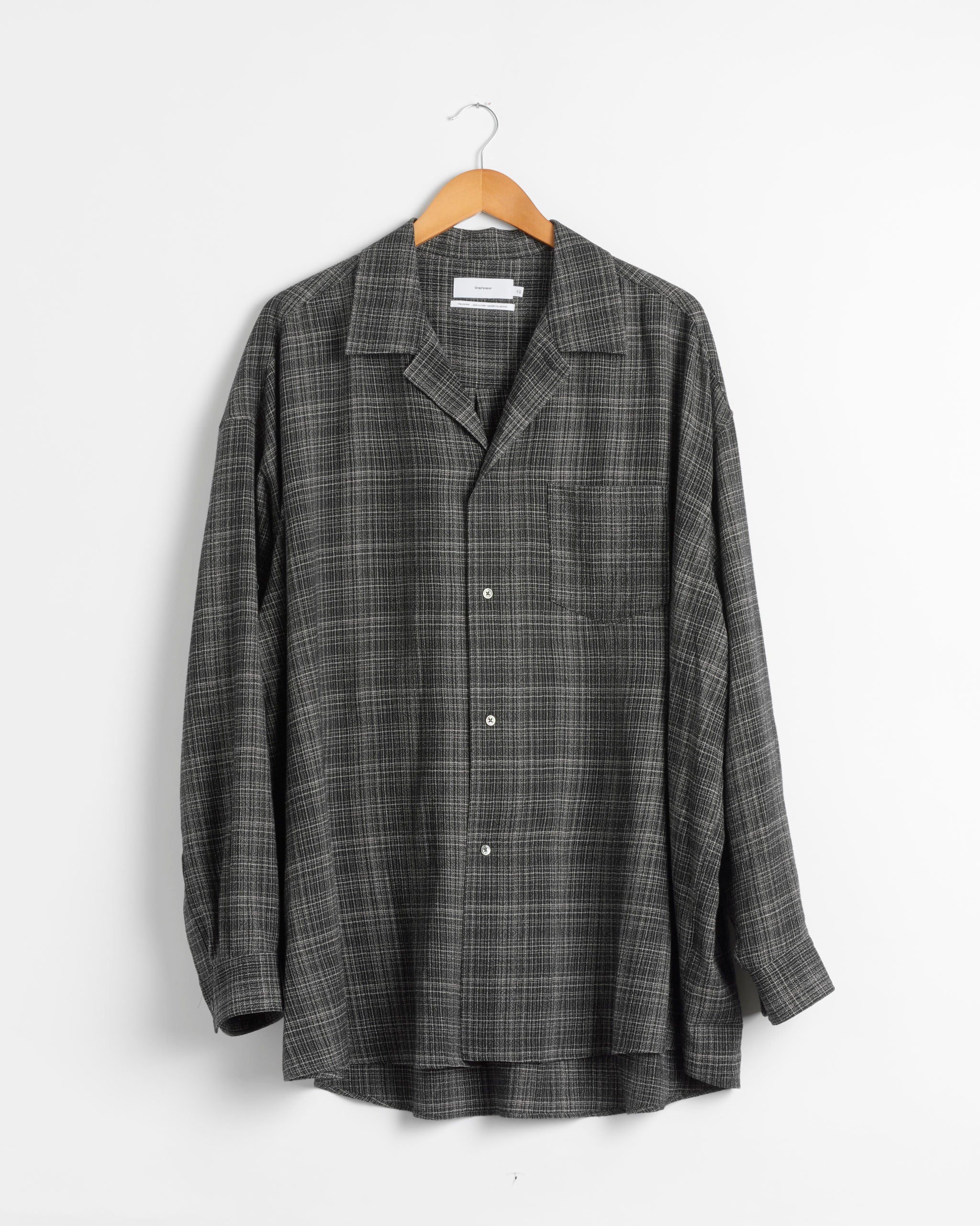 Graphpaper Extra Fine Wool Lawn L/S Sleeping Shirt - Check / 2 (290347)