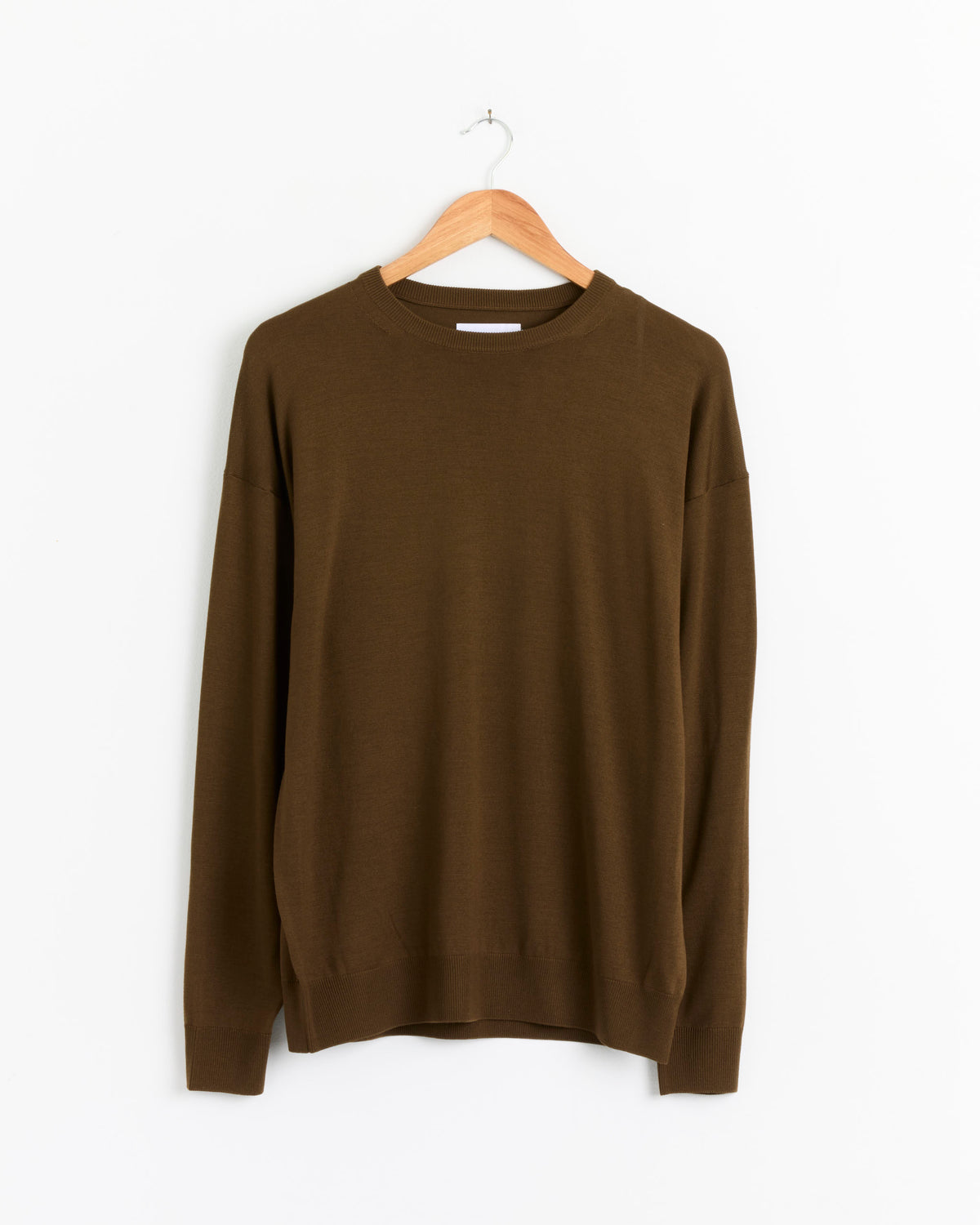 Graphpaper High Gauge L/S Oversized Crew Neck Knit - Brown / 1 (290354)