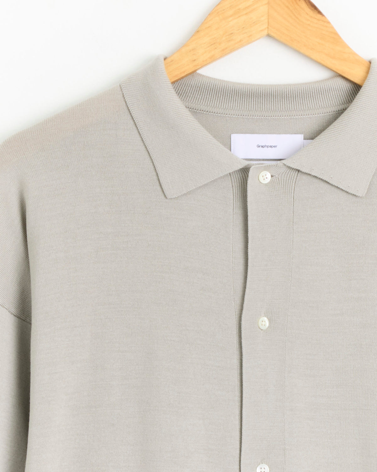 Graphpaper High Gauge Oversized L/S Knit Shirt - Ash / 1 (290357)