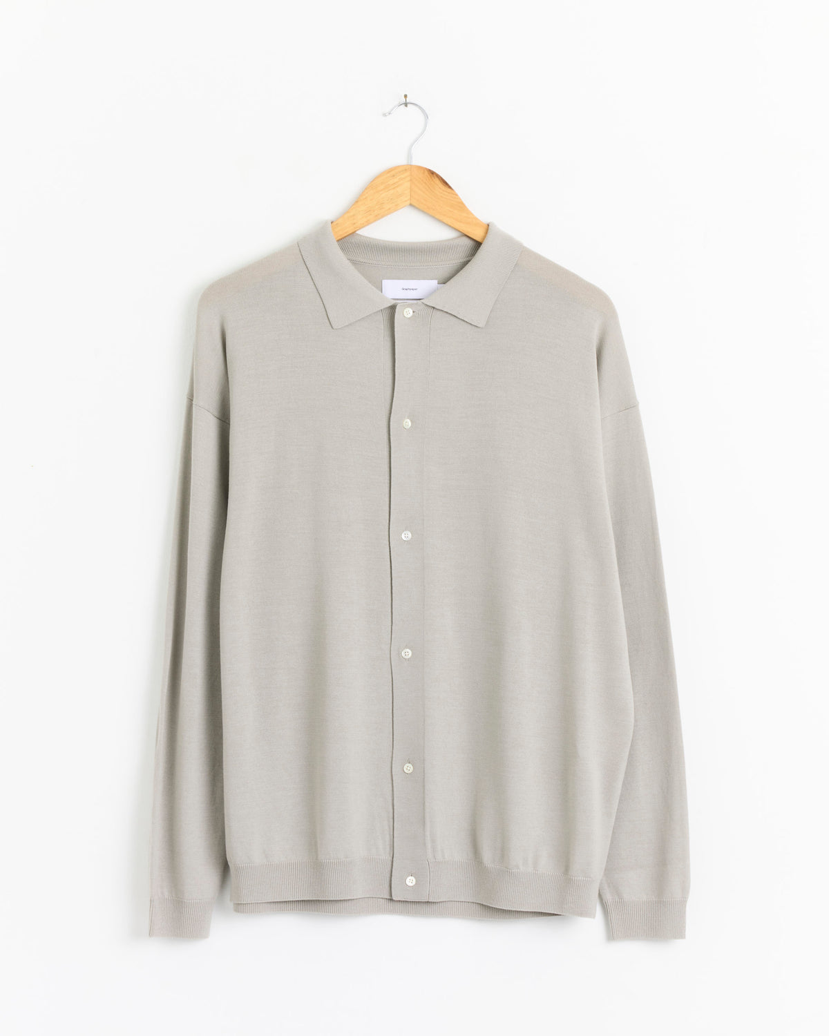 Graphpaper High Gauge Oversized L/S Knit Shirt - Ash / 1 (290357)